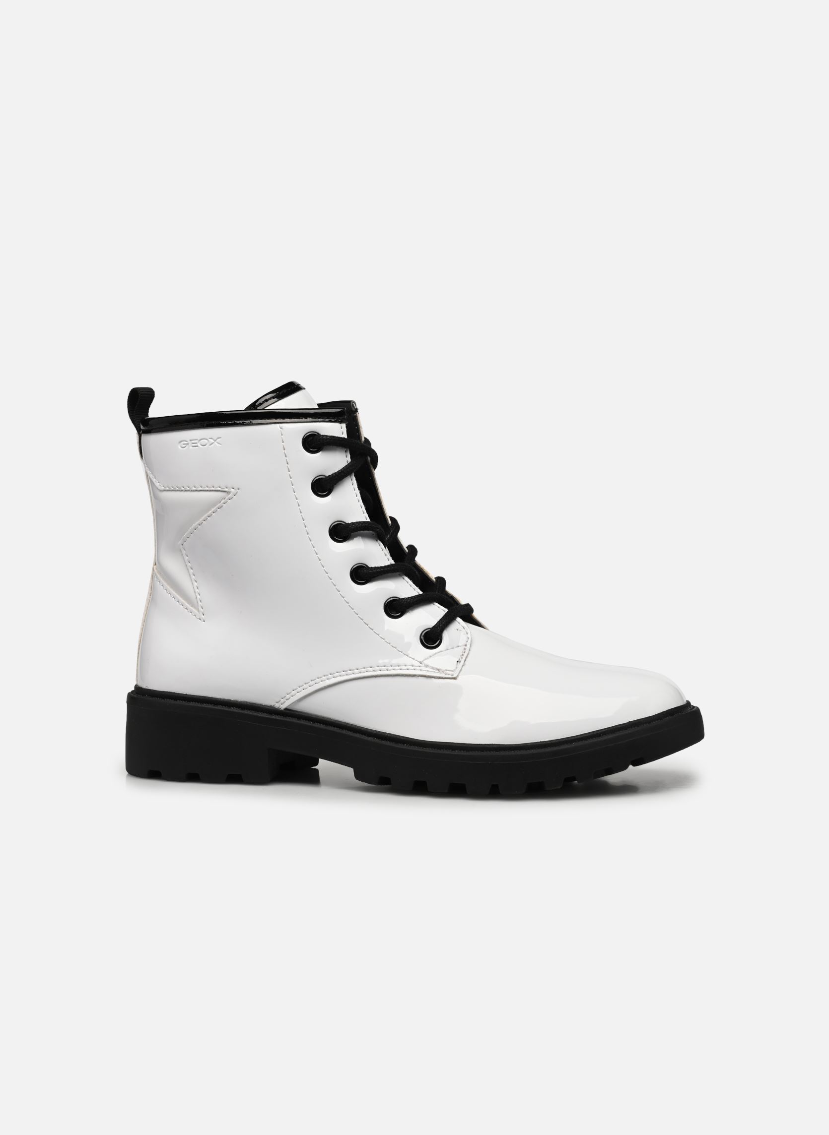 Stiefeletten / Ankle Boots J Casey Girl B mädchen weiß Geox Stiefeletten / Ankle Boots J Casey Girl B mädchen weiß Blanc / Noir