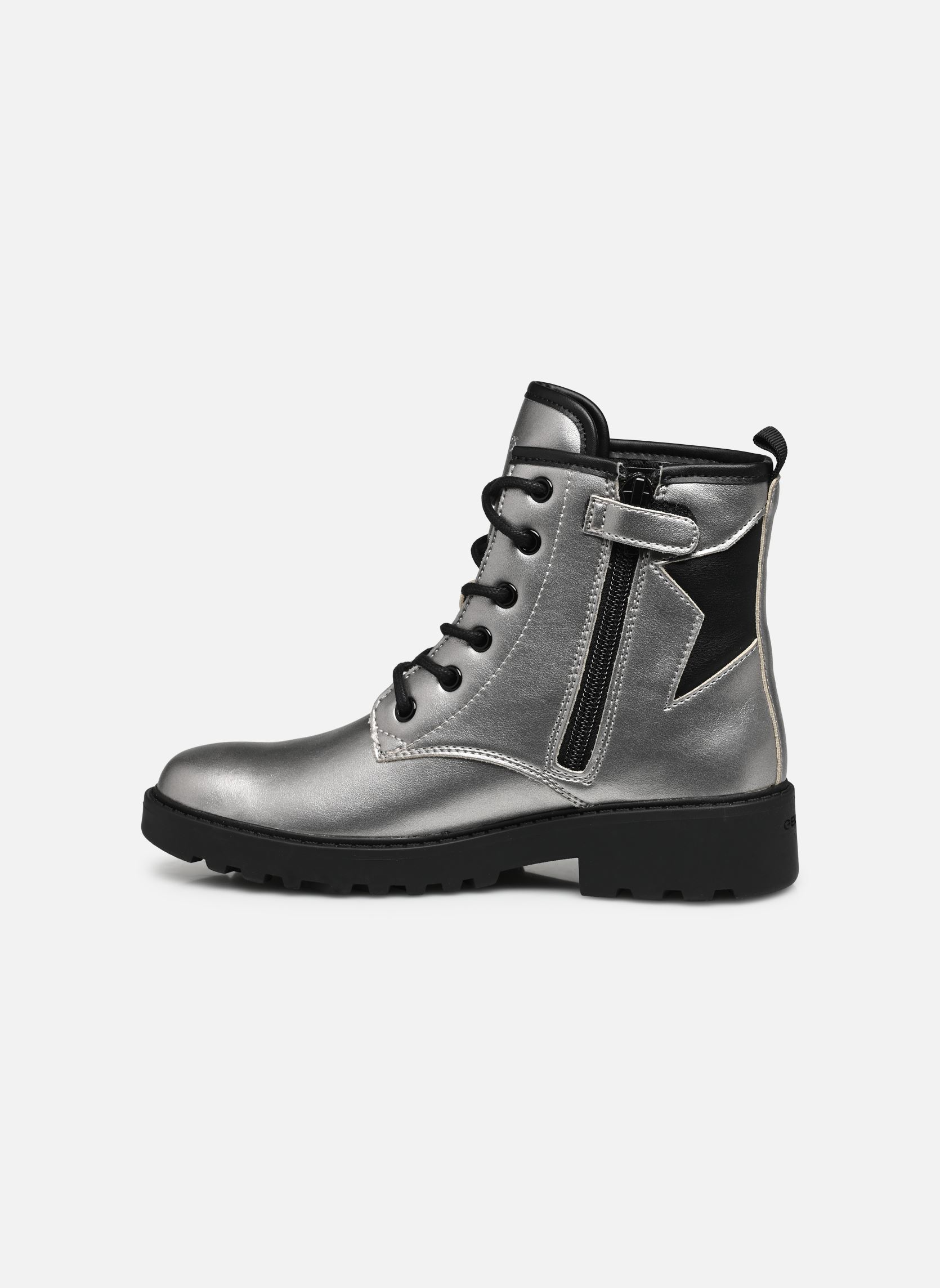 Stiefeletten / Ankle Boots J Casey Girl B mädchen silber Geox Stiefeletten / Ankle Boots J Casey Girl B mädchen silber DK Silver Black