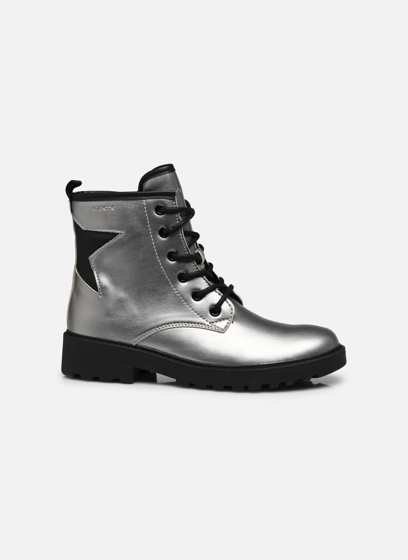 Stiefeletten / Ankle Boots J Casey Girl B mädchen silber Geox Stiefeletten / Ankle Boots J Casey Girl B mädchen silber DK Silver Black