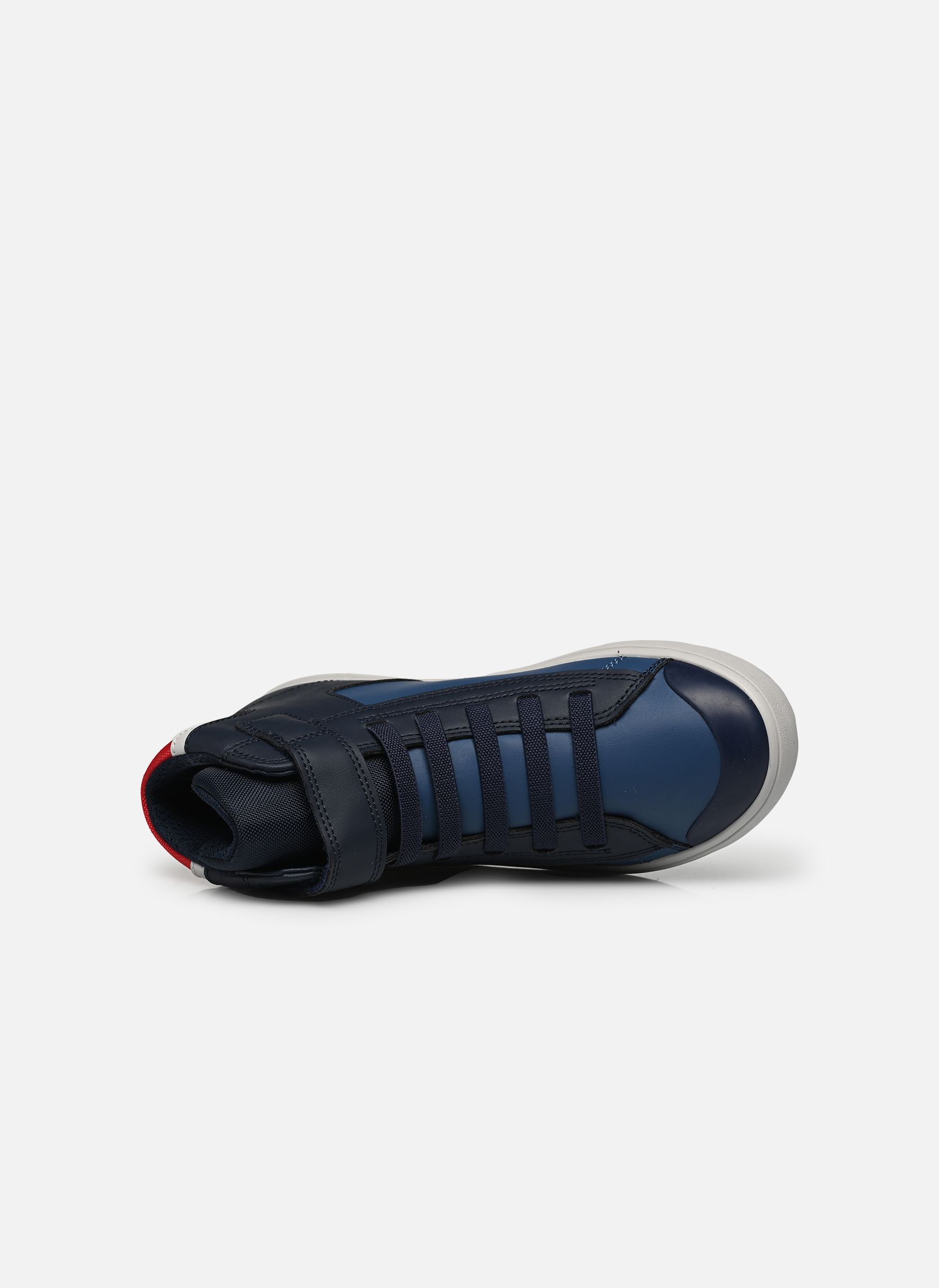 Geox J Gisli Boy C – Scarpe Da Ginnastica Bambino E Ragazzo, Mid-Cut, Tomaia In Pelle E Tela, Suola Traspirante - 4