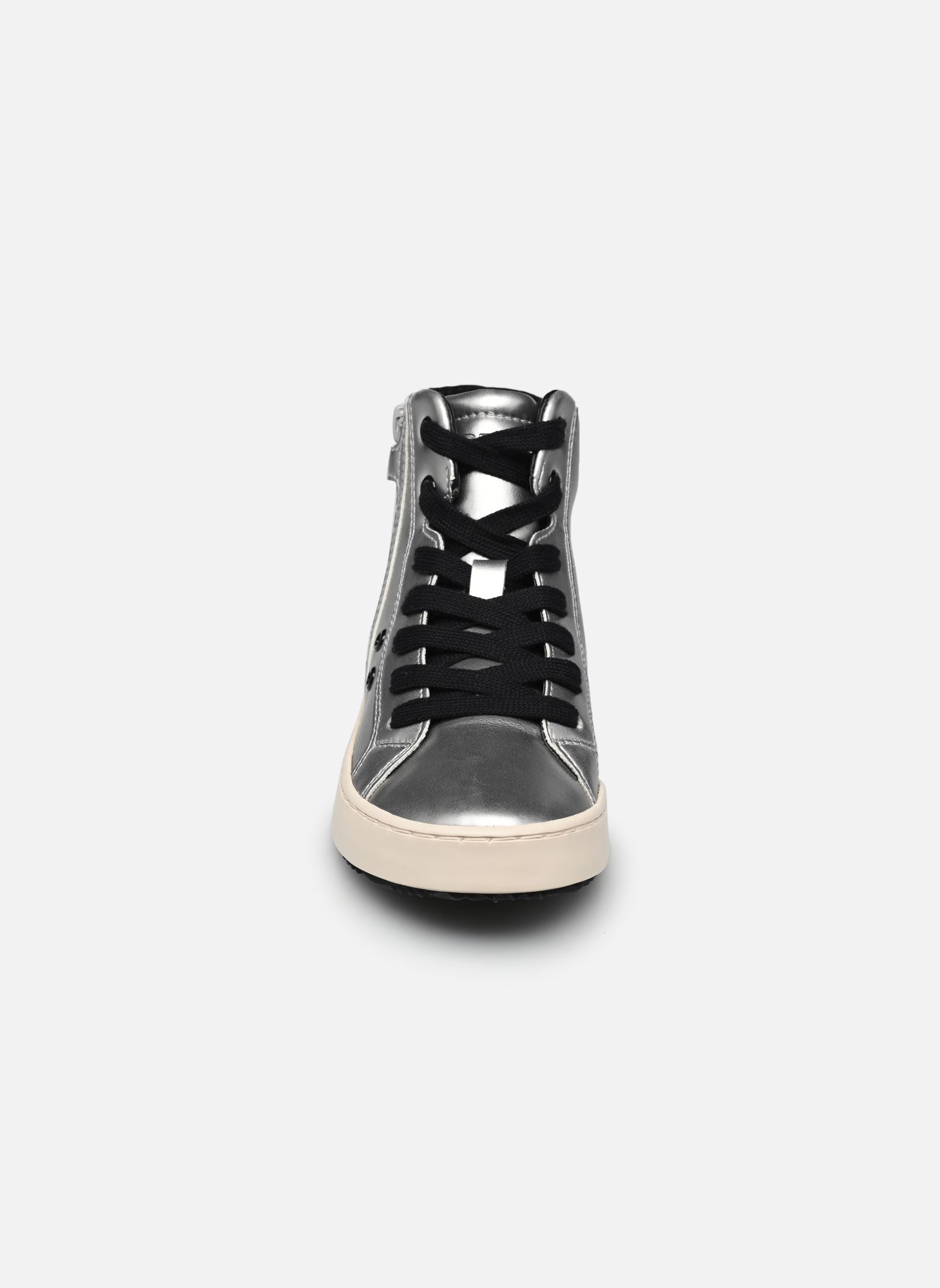 Hoge sneakers J Kalispera Girl A meisjes zilver Geox Hoge sneakers J Kalispera Girl A meisjes zilver DK SILVER/BLACK
