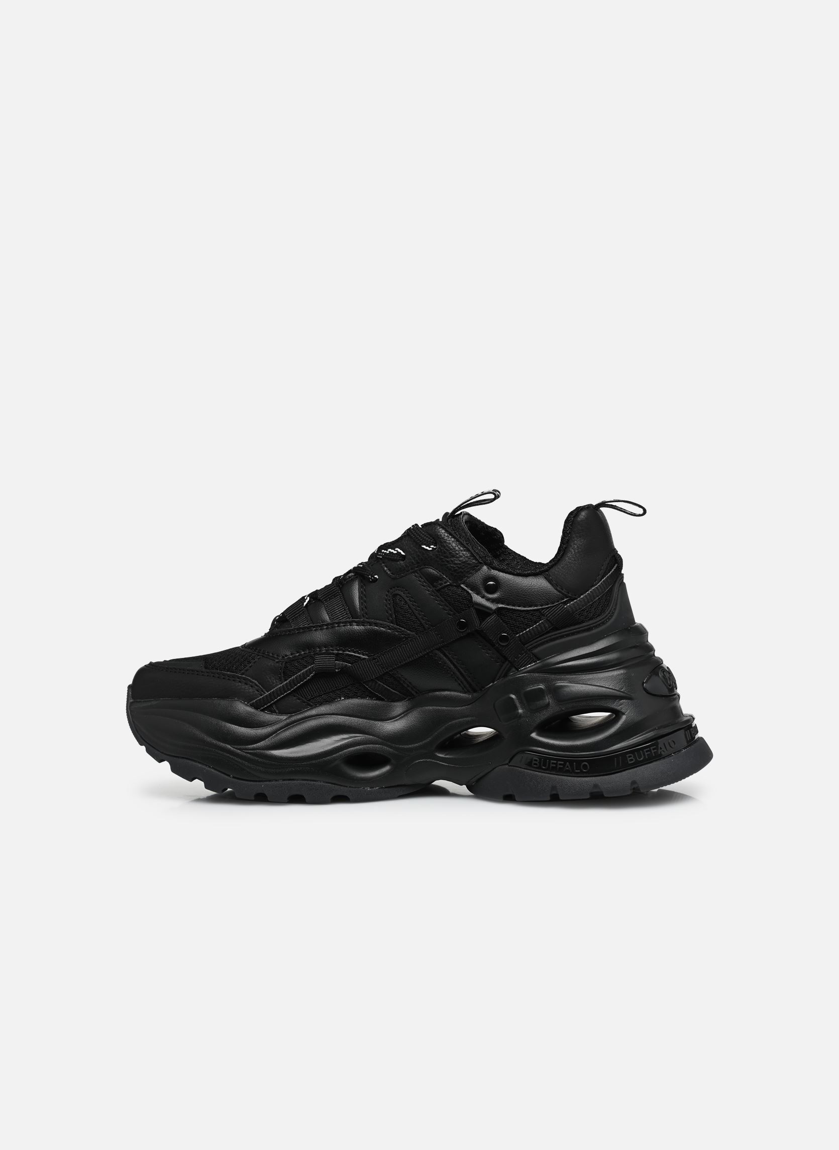 Niedrige Sneaker TRIPLET HOLLOW damen schwarz Buffalo Niedrige Sneaker TRIPLET HOLLOW damen schwarz Black
