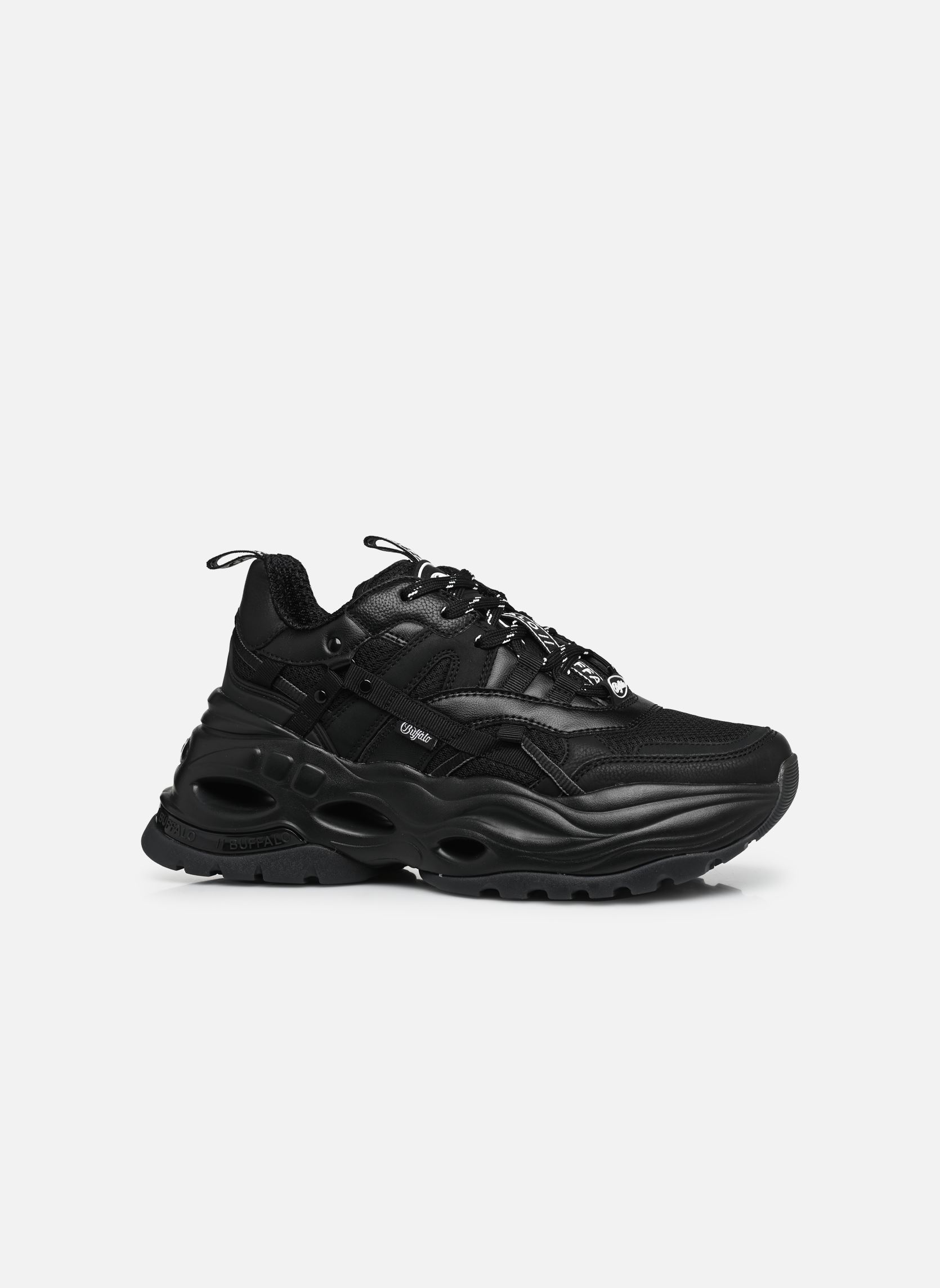 Niedrige Sneaker TRIPLET HOLLOW damen schwarz Buffalo Niedrige Sneaker TRIPLET HOLLOW damen schwarz Black