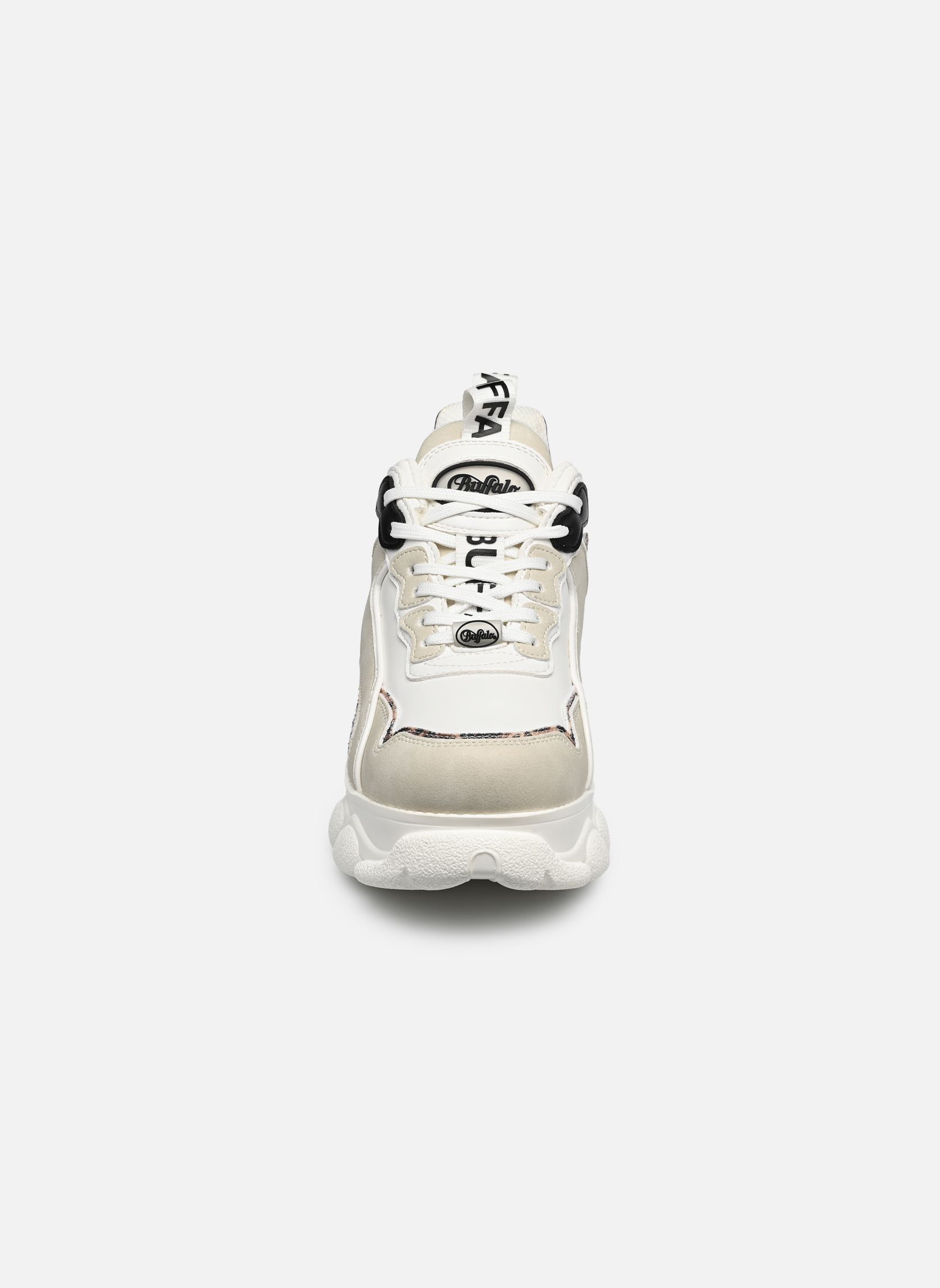 Niedrige Sneaker CLD CHAI damen weiß Buffalo Niedrige Sneaker CLD CHAI damen weiß WHITE/BEIGE/LEO