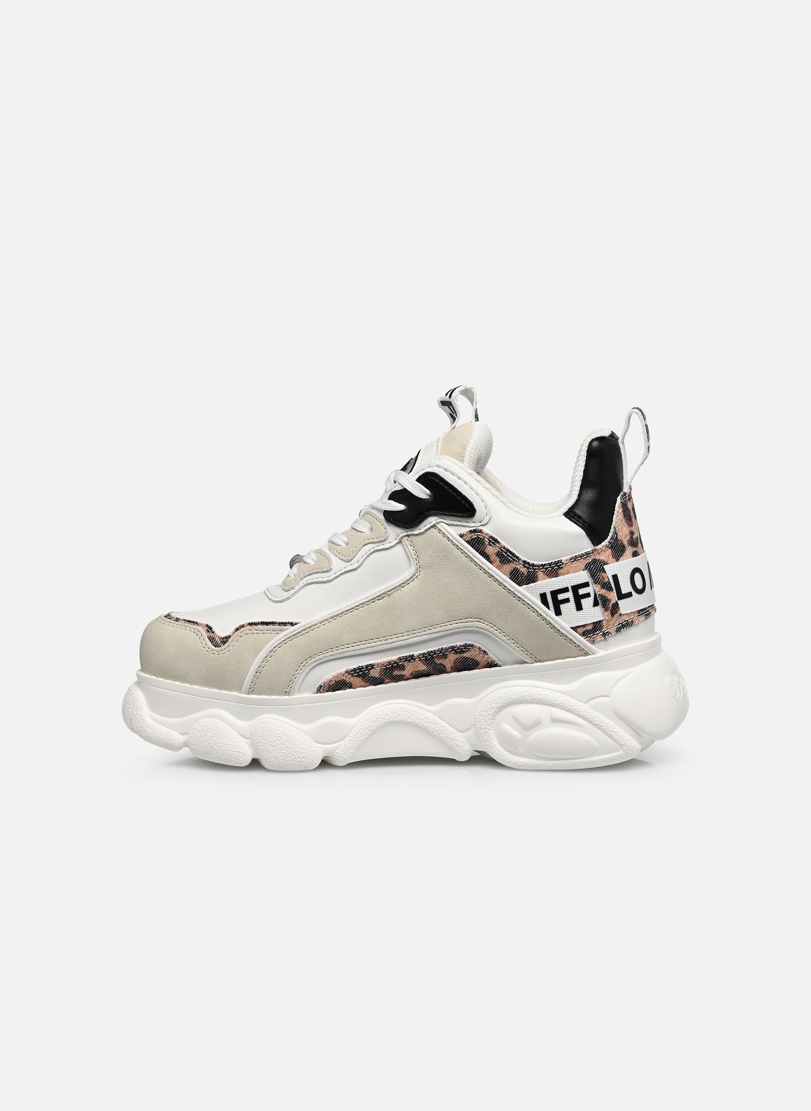 Niedrige Sneaker CLD CHAI damen weiß Buffalo Niedrige Sneaker CLD CHAI damen weiß WHITE/BEIGE/LEO