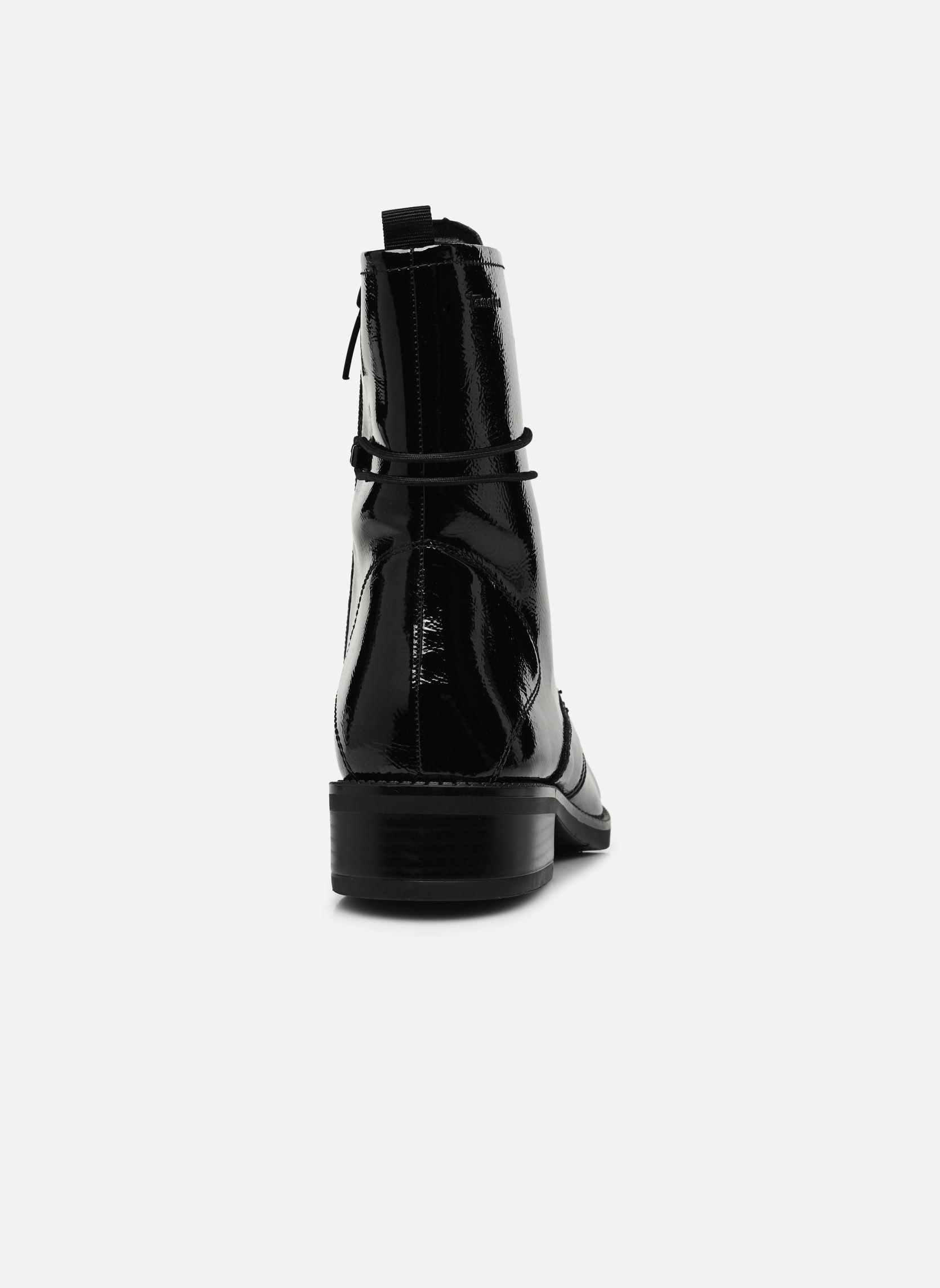 Geschnürte Stiefeletten 25004-29 damen schwarz Tamaris Geschnürte Stiefeletten 25004-29 damen schwarz BLACK PATENT