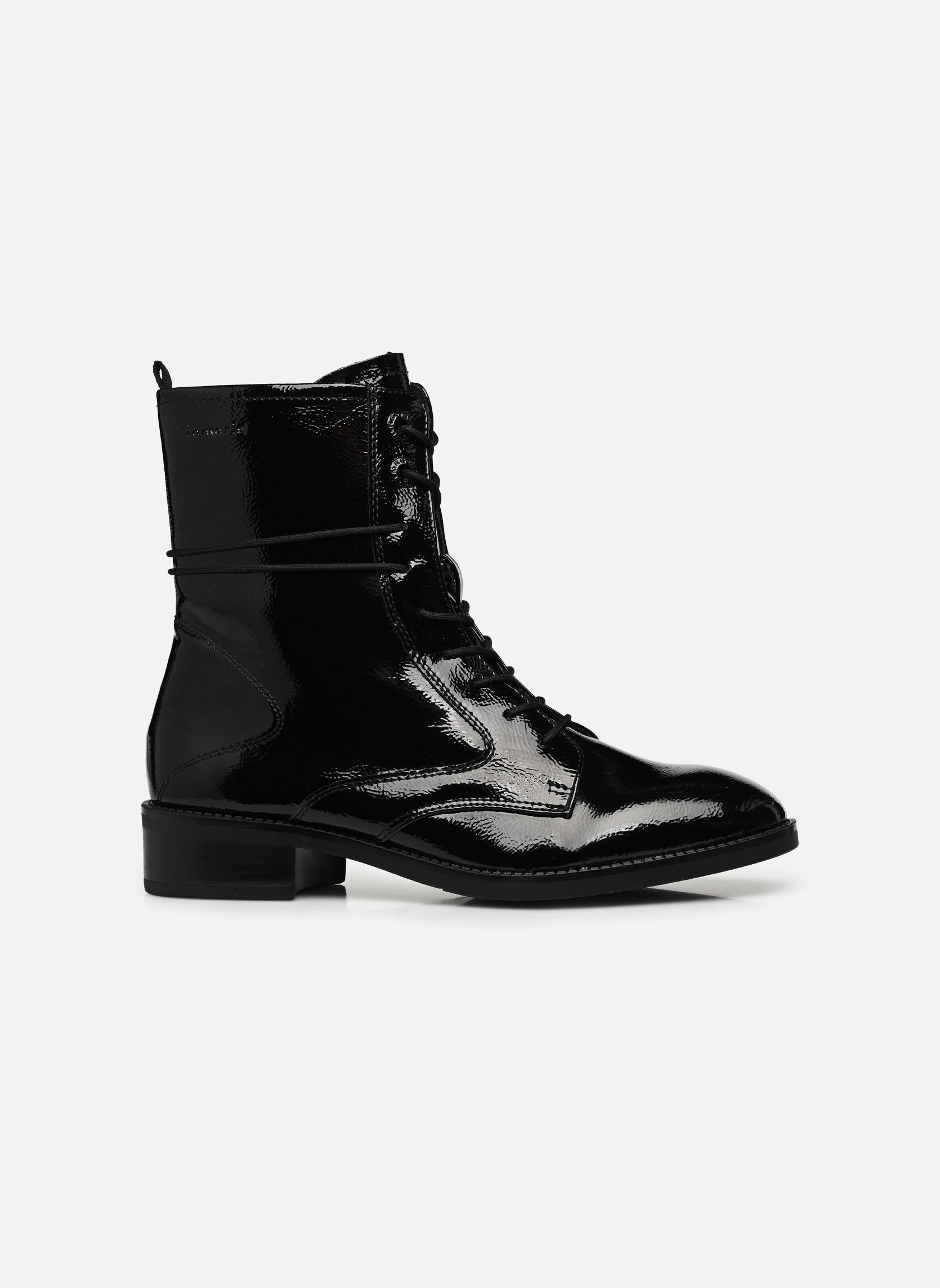 Geschnürte Stiefeletten 25004-29 damen schwarz Tamaris Geschnürte Stiefeletten 25004-29 damen schwarz BLACK PATENT