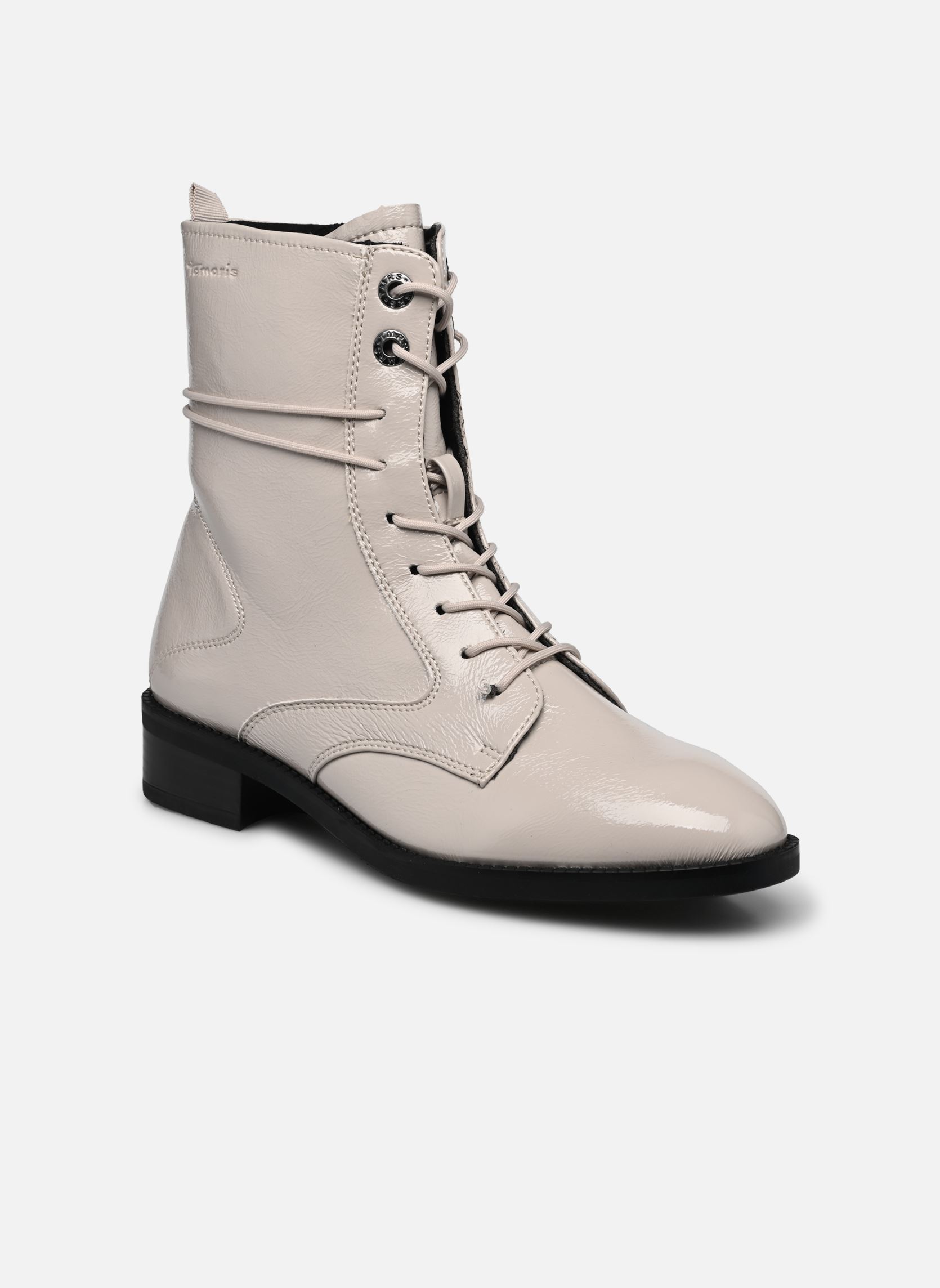 Veterlaarsjes 25004-29 dames beige Tamaris Veterlaarsjes 25004-29 dames beige PALE GREY PAT.