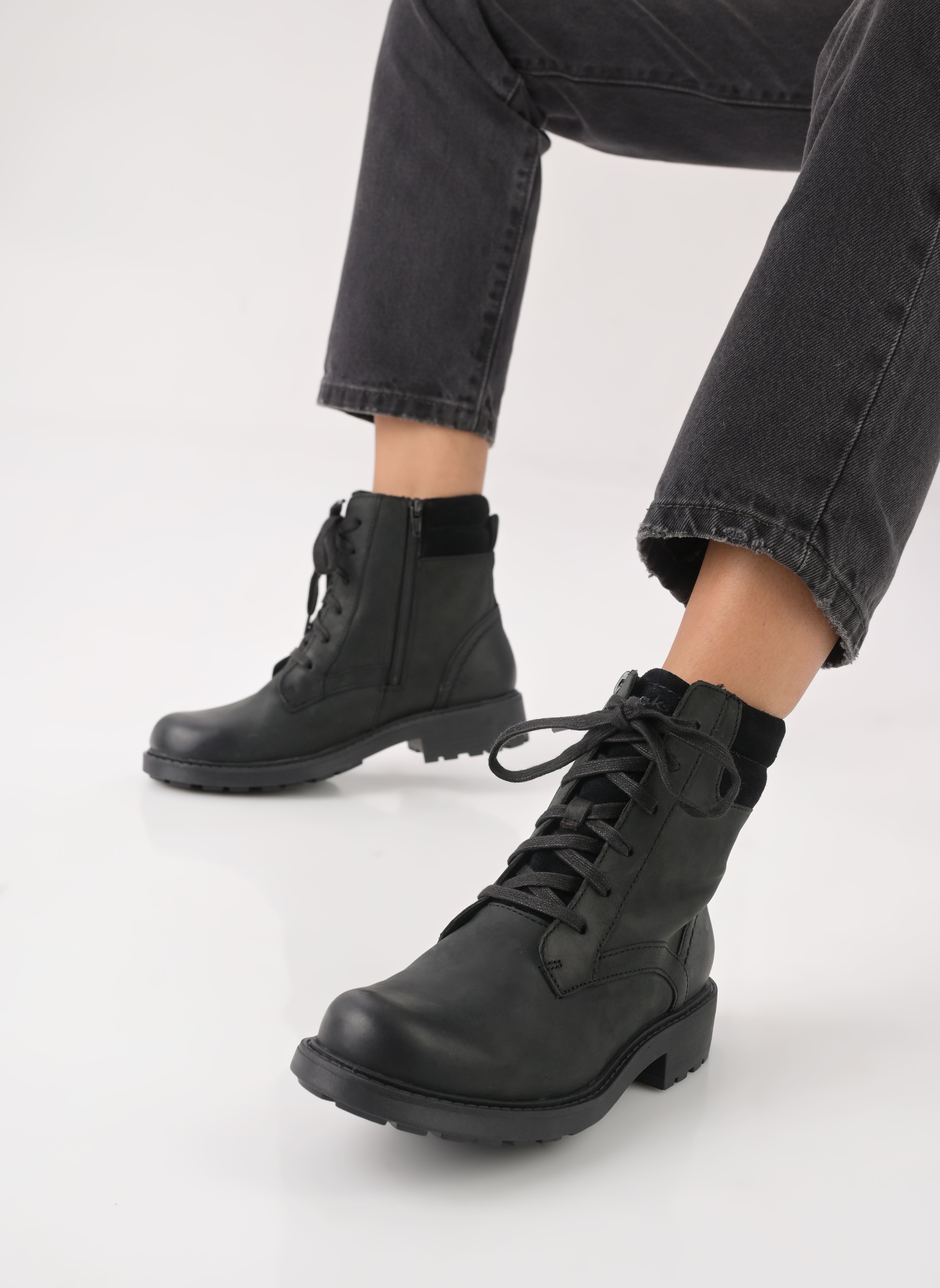 Geschnürte Stiefeletten Orinoco2 Spice damen schwarz Clarks Geschnürte Stiefeletten Orinoco2 Spice damen schwarz BLACK LEATHER