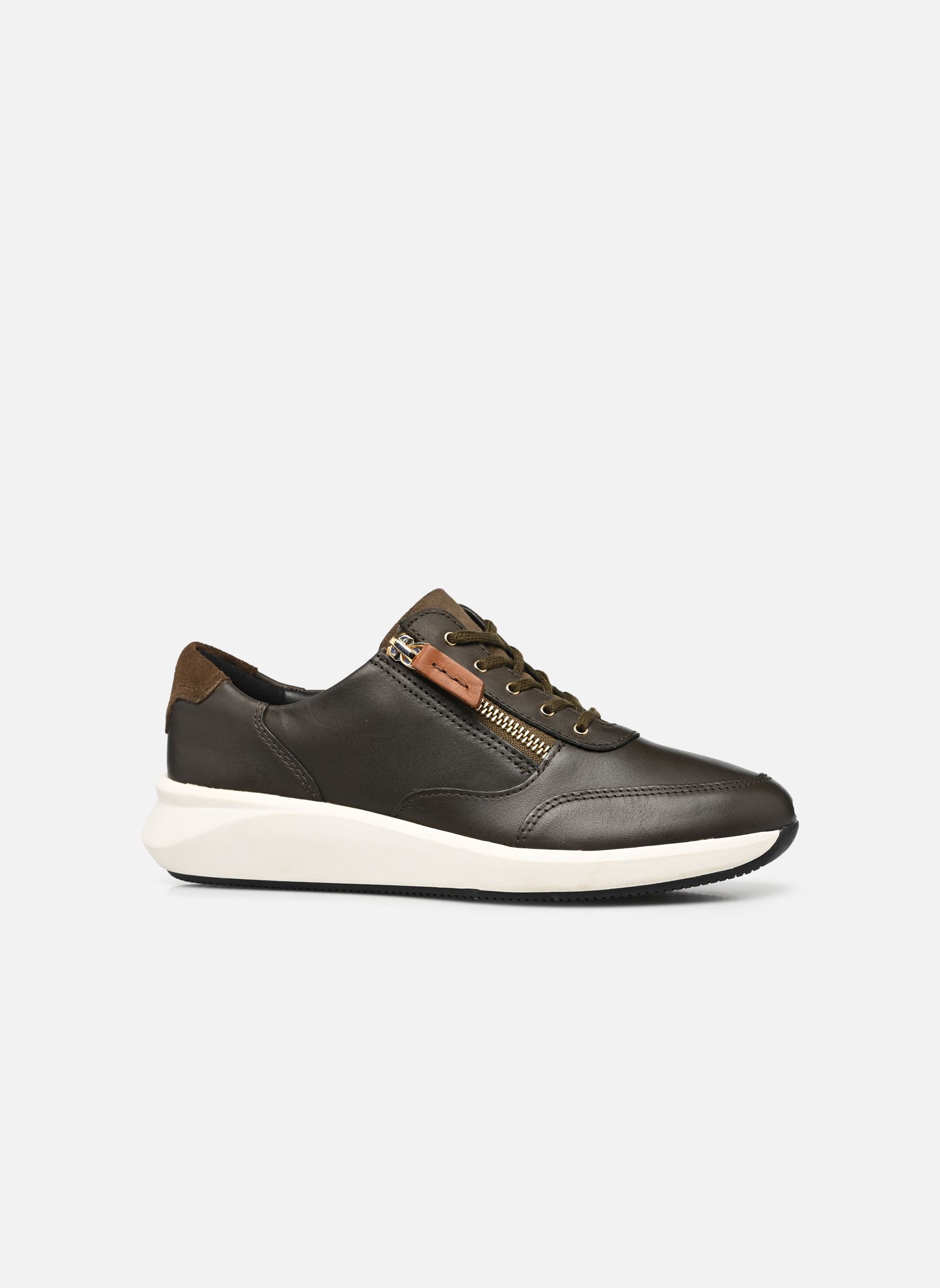 Lage sneakers Un Rio Zip dames groen Clarks Lage sneakers Un Rio Zip dames groen DARK OLIVE LEA