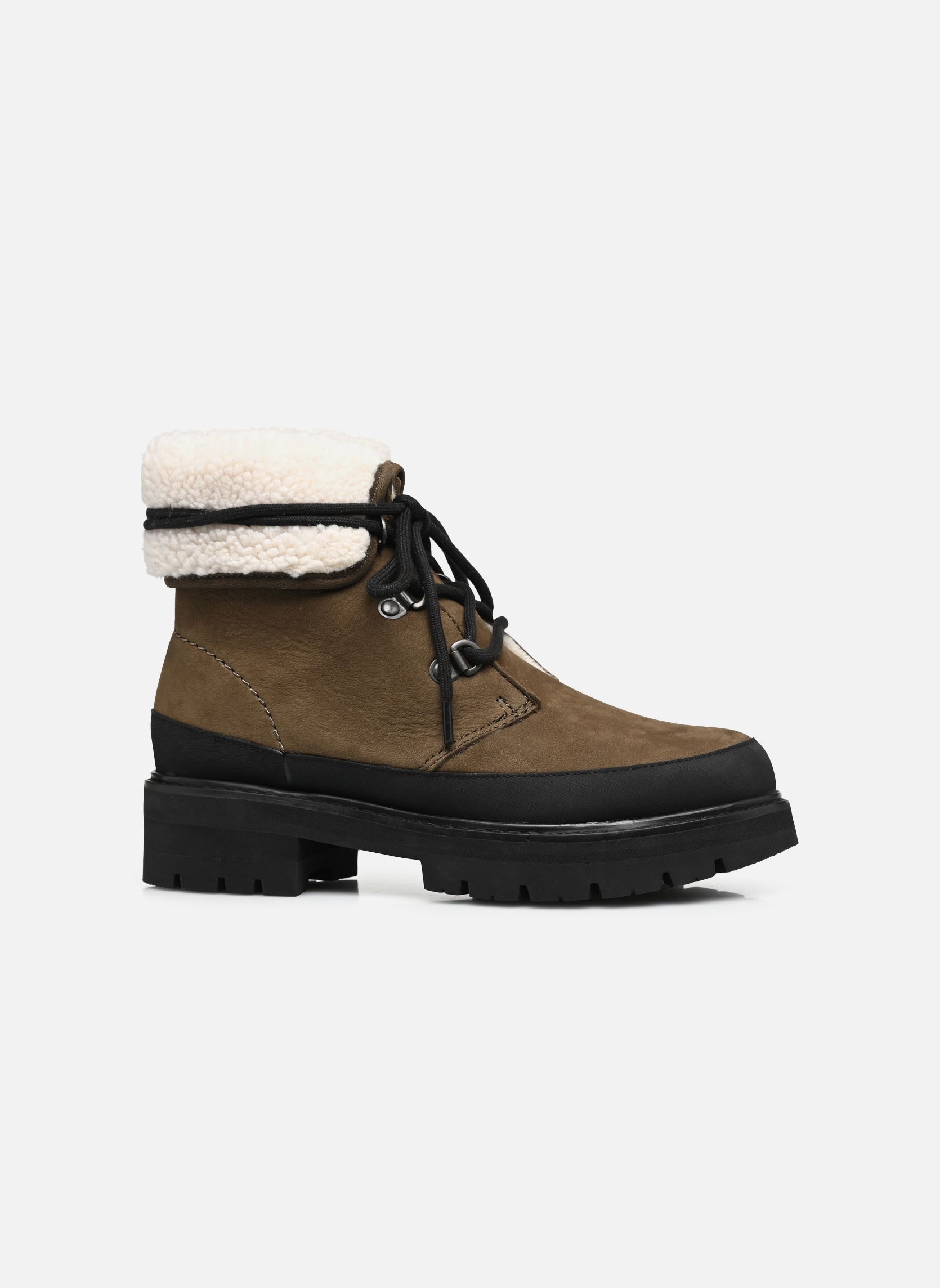 Geschnürte Stiefeletten Orianna Turn damen grün Clarks Geschnürte Stiefeletten Orianna Turn damen grün DARKOLIVE WLINED