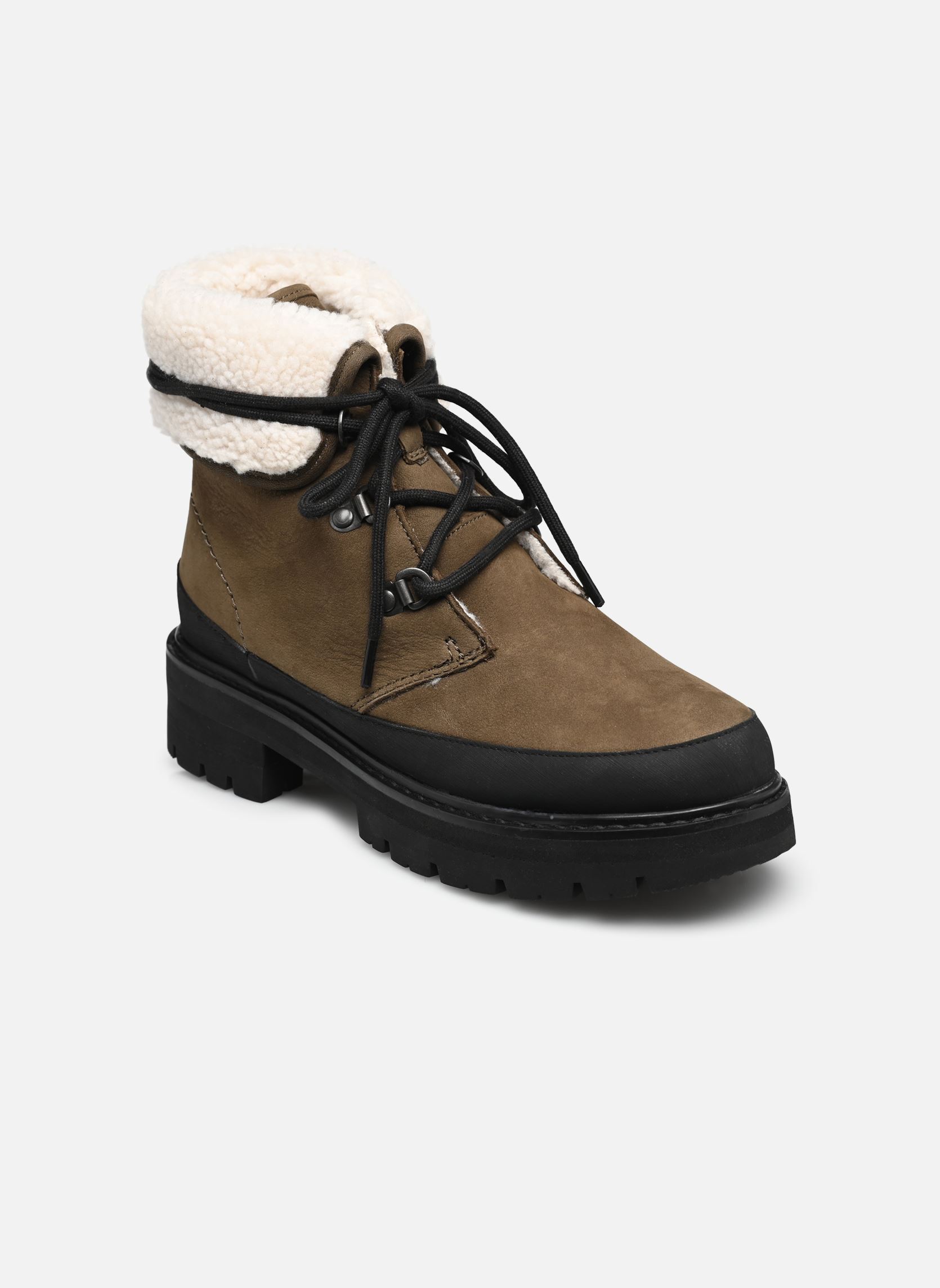 Geschnürte Stiefeletten Orianna Turn damen grün Clarks Geschnürte Stiefeletten Orianna Turn damen grün DARKOLIVE WLINED
