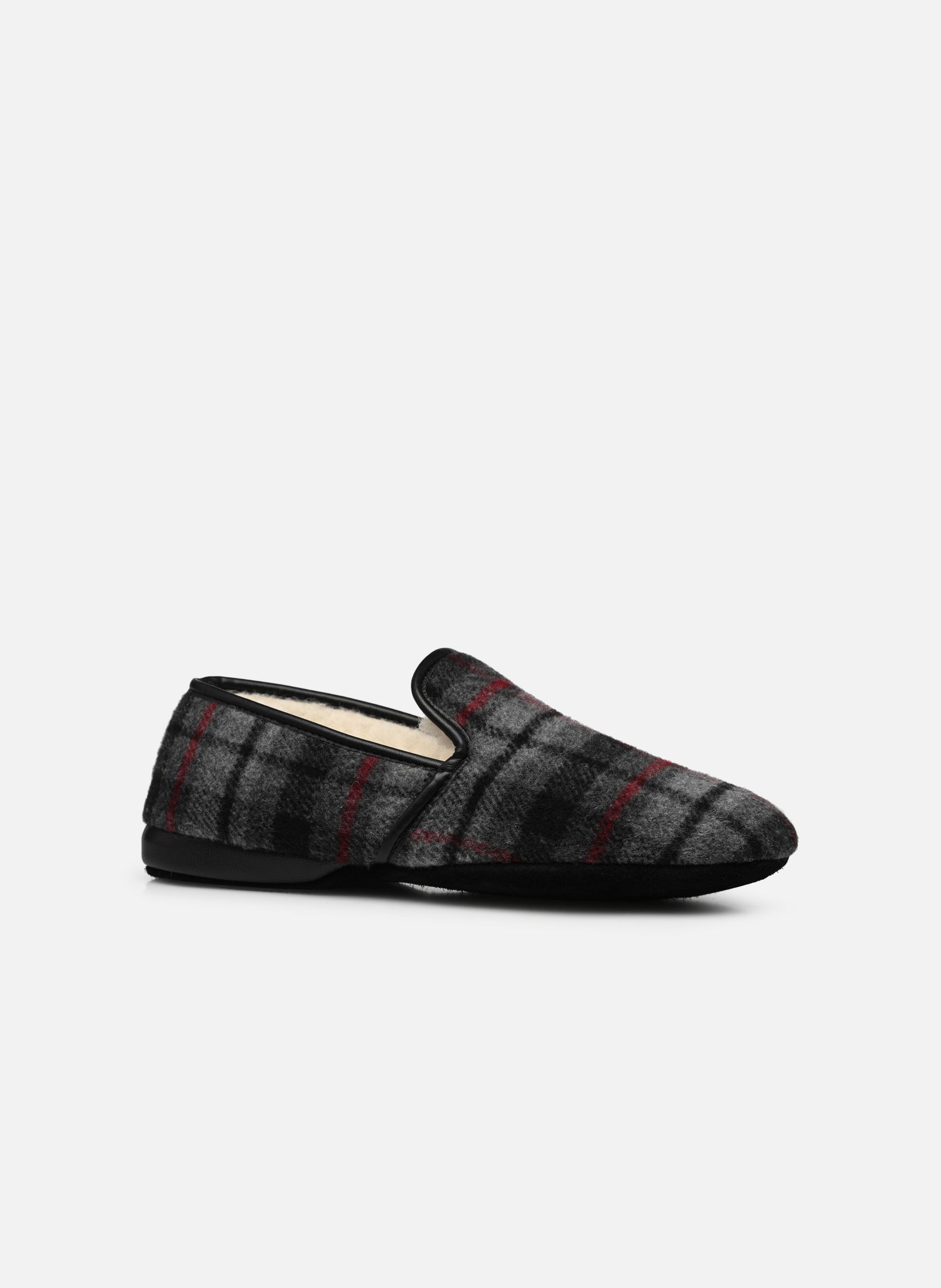 Hausschuhe Louis herren grau Erel Hausschuhe Louis herren grau CARREAUX GRIS ROUGE
