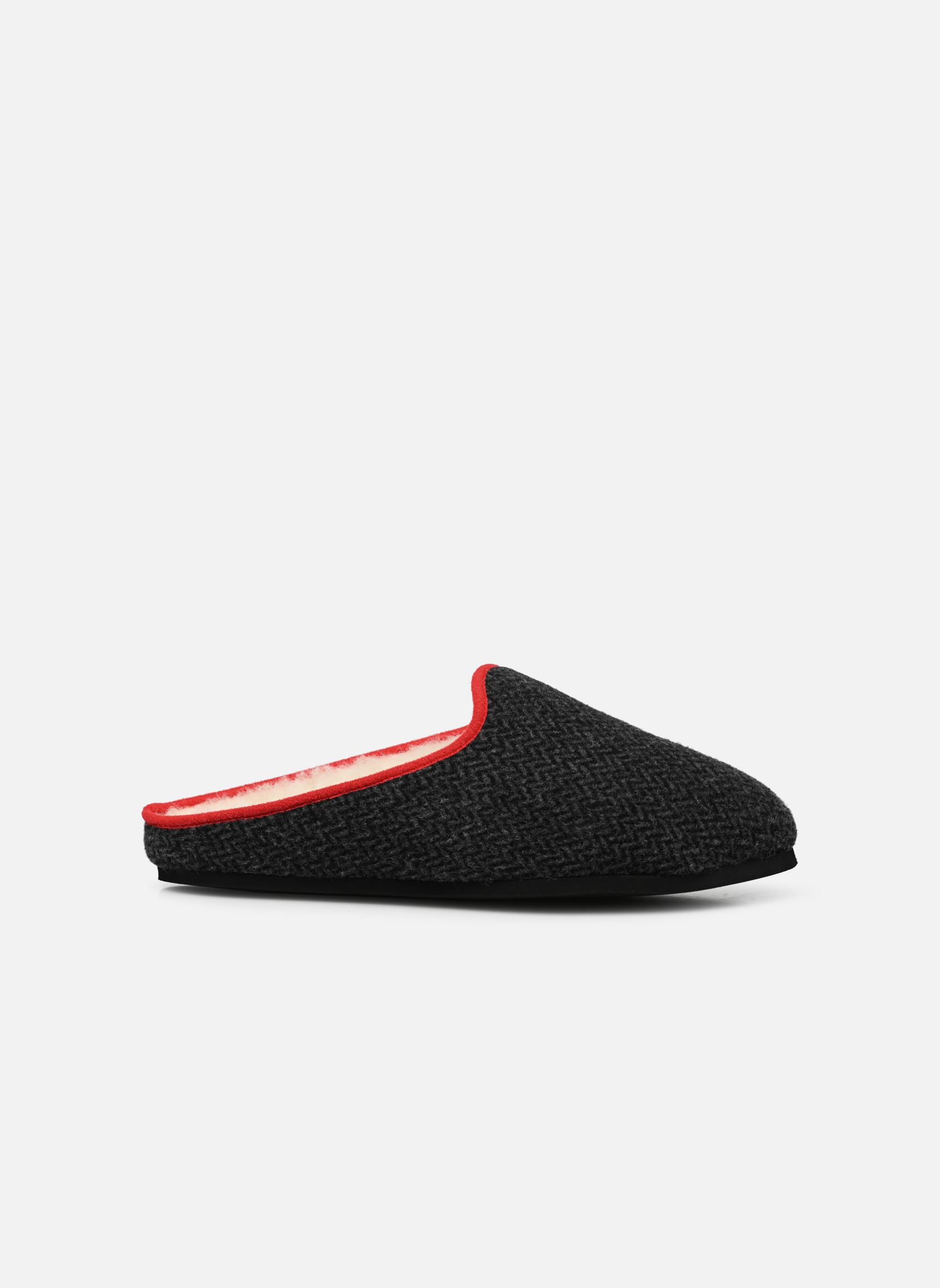 Pantoffels Sacha heren grijs Erel Pantoffels Sacha heren grijs CHEVRON GRIS BORDURE ROUGE