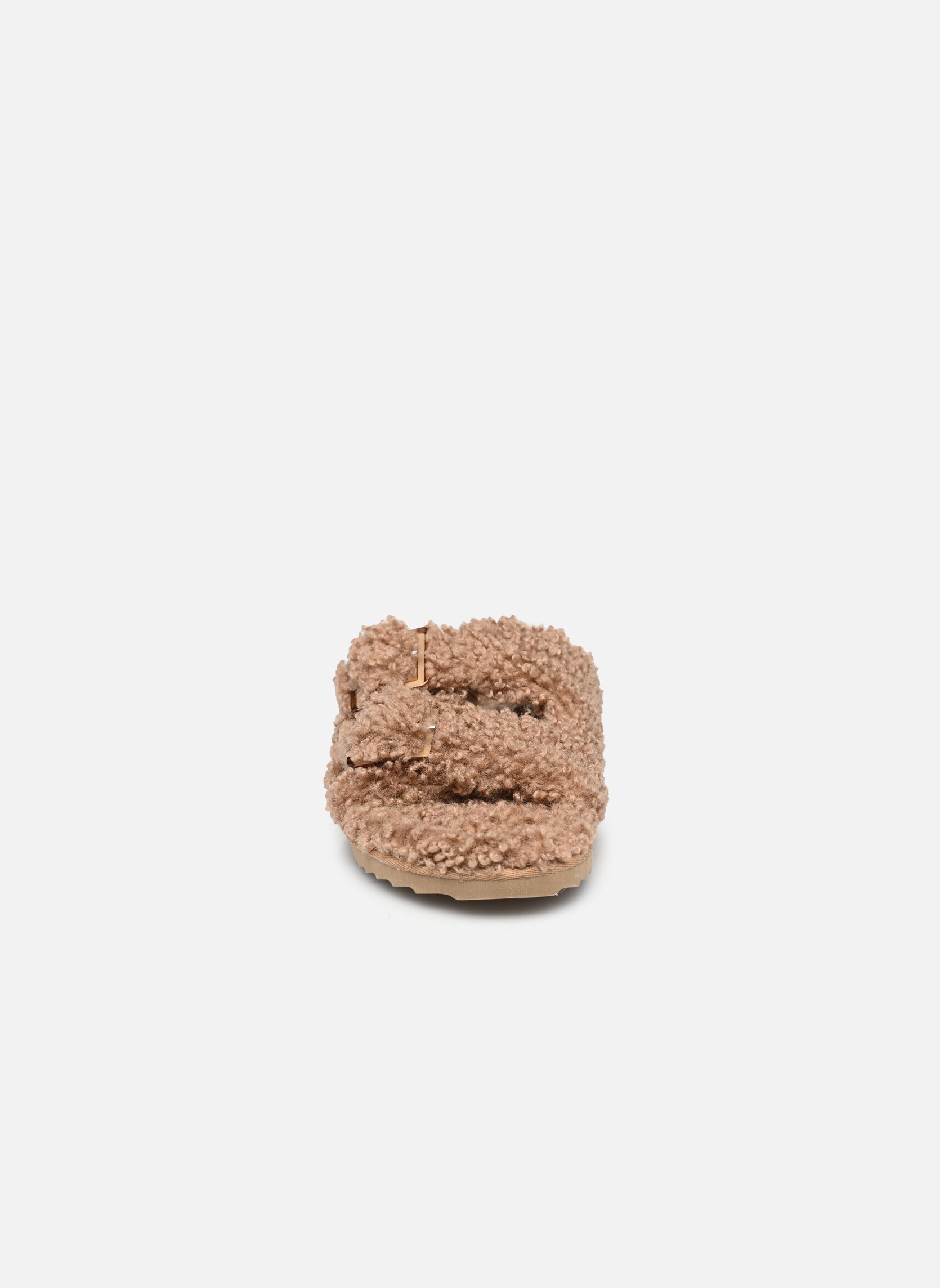 Pantofole Furry slipper plastic buckle donna marrone Colors of California Pantofole Furry slipper plastic buckle donna marrone TAN