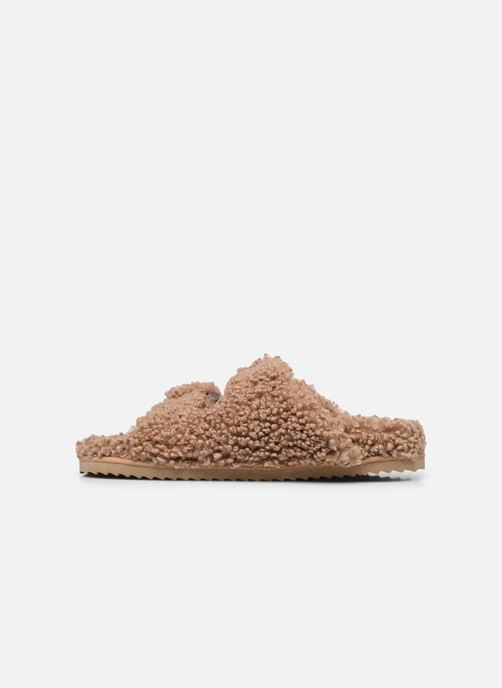 Pantofole Furry slipper plastic buckle donna marrone Colors of California Pantofole Furry slipper plastic buckle donna marrone TAN