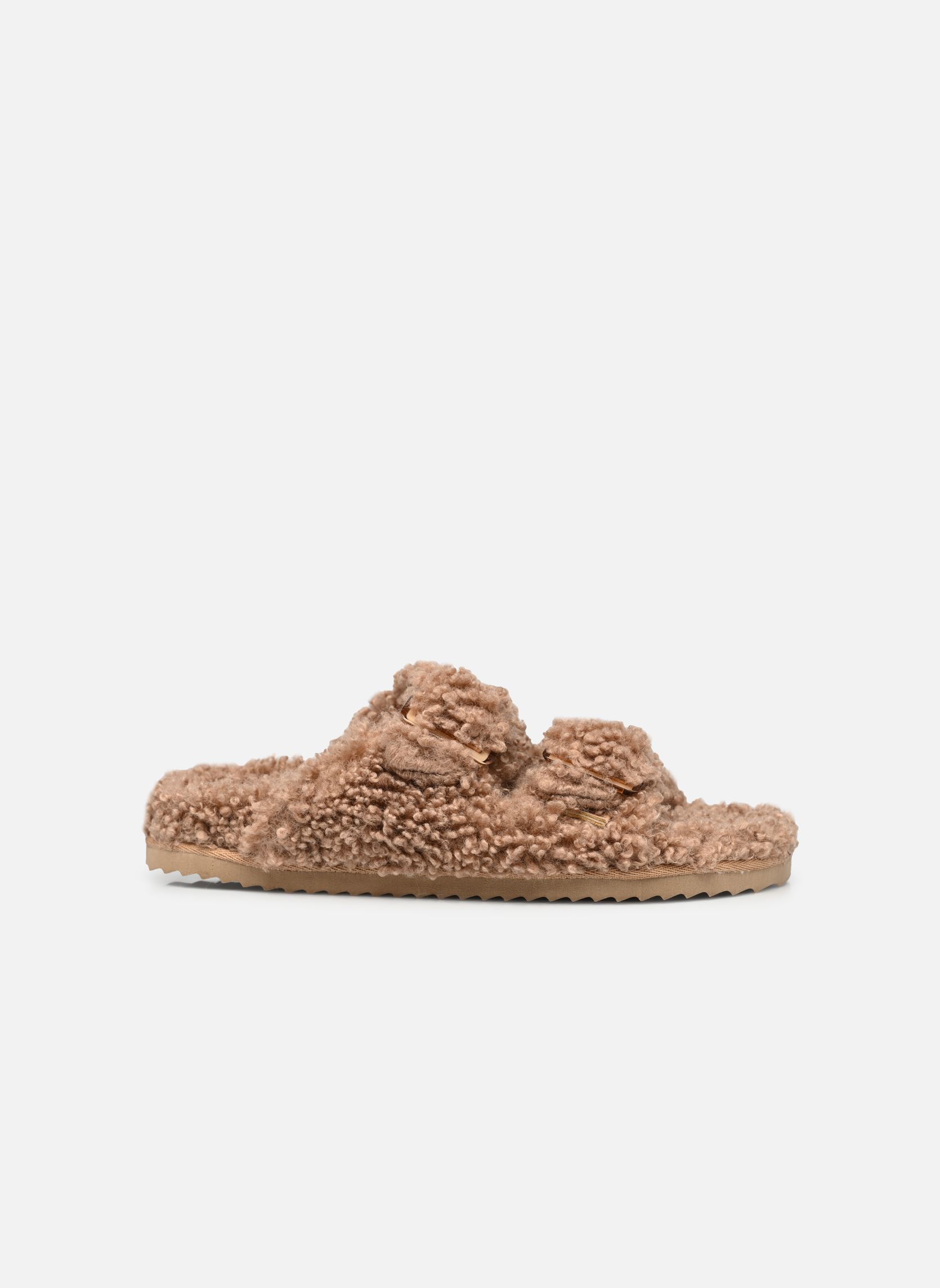 Pantofole Furry slipper plastic buckle donna marrone Colors of California Pantofole Furry slipper plastic buckle donna marrone TAN