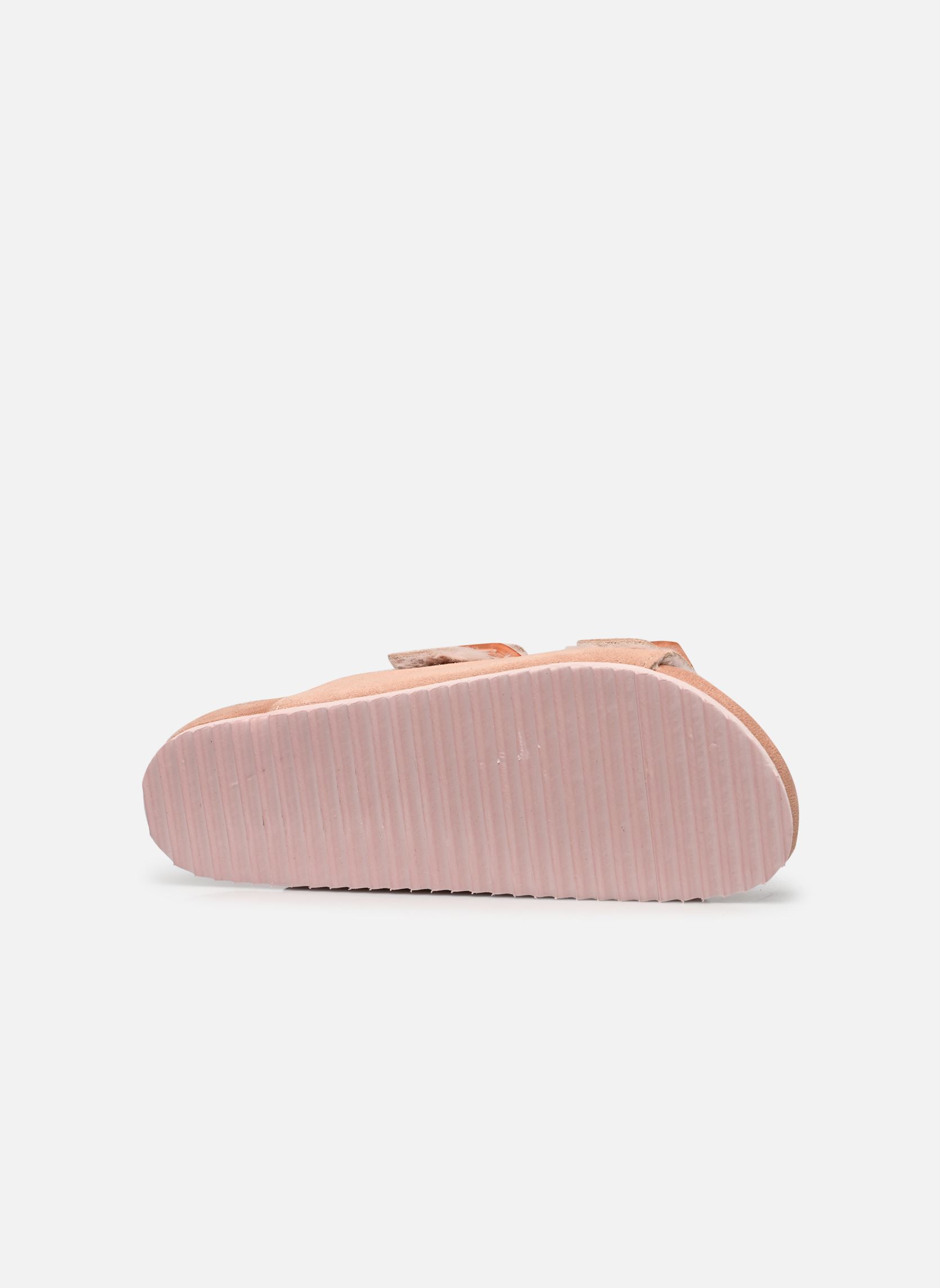 Chaussons Suede furry bio 2 buckles femme rose Colors of California Chaussons Suede furry bio 2 buckles femme rose NEW PINK