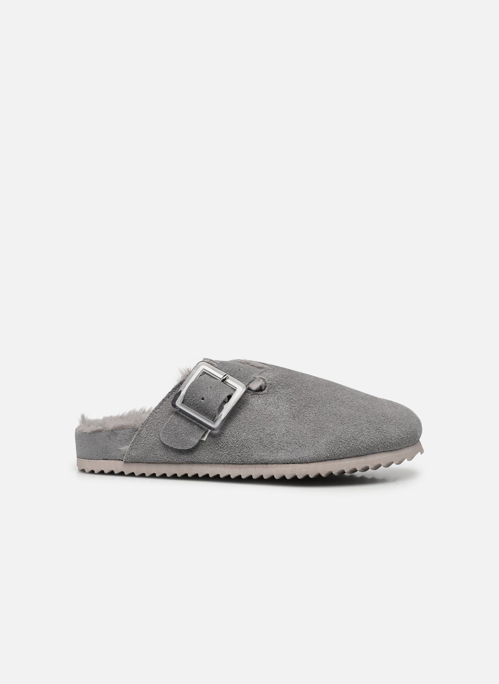 Pantoffels Suede furry bio closed toe dames grijs Colors of California Pantoffels Suede furry bio closed toe dames grijs GREY