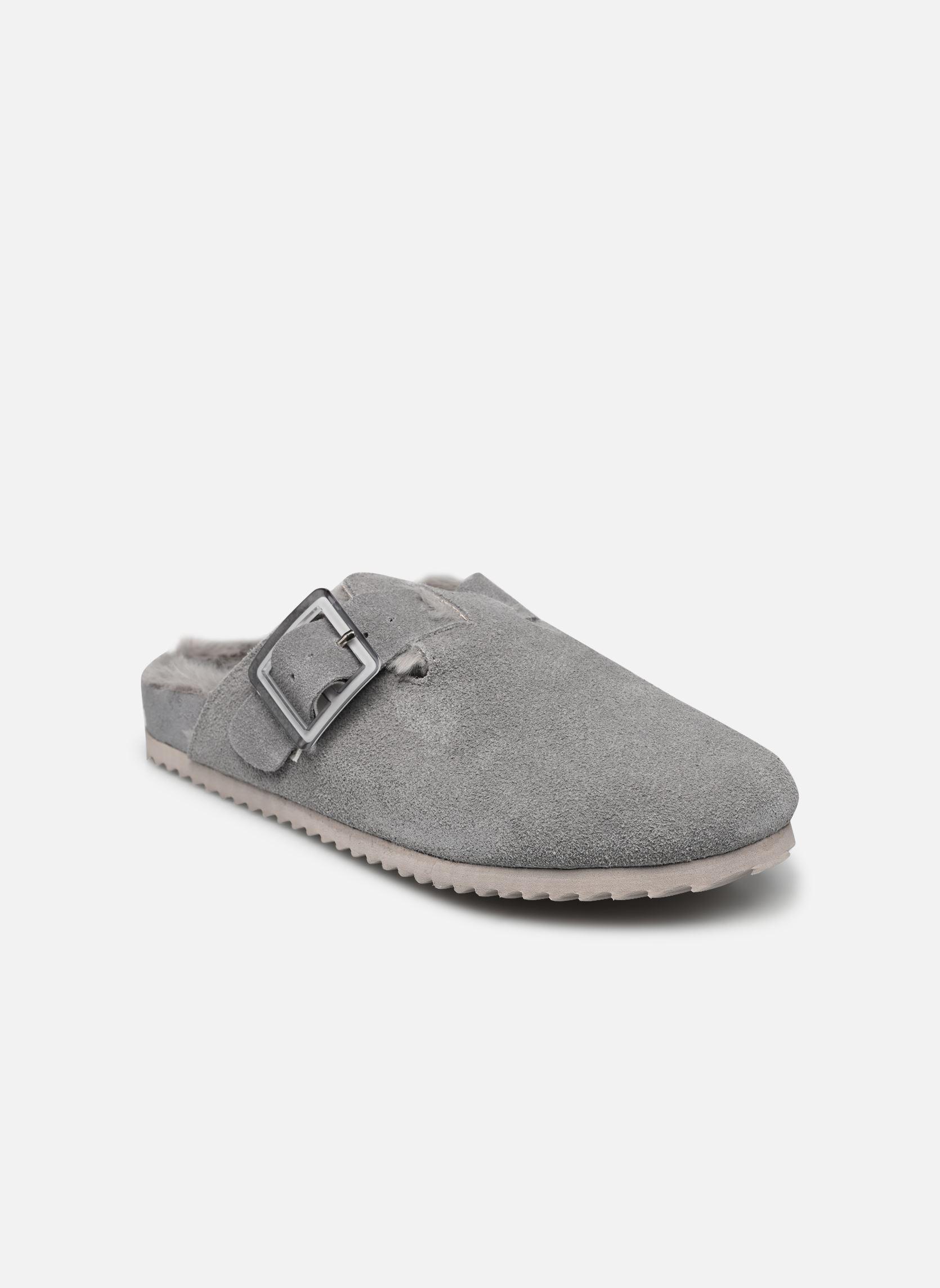 Pantoffels Suede furry bio closed toe dames grijs Colors of California Pantoffels Suede furry bio closed toe dames grijs GREY