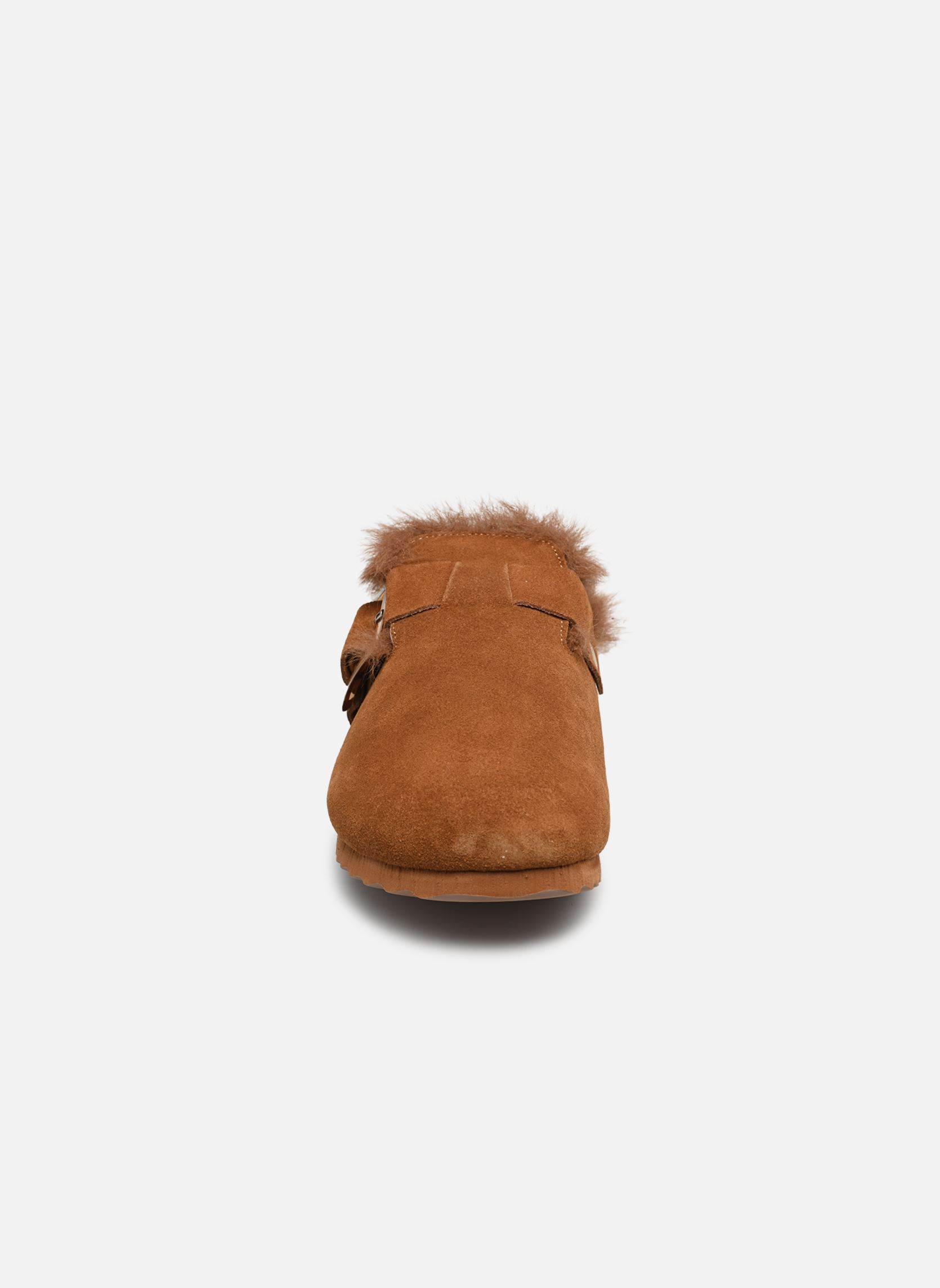 Pantofole Suede furry bio closed toe donna marrone Colors of California Pantofole Suede furry bio closed toe donna marrone COG