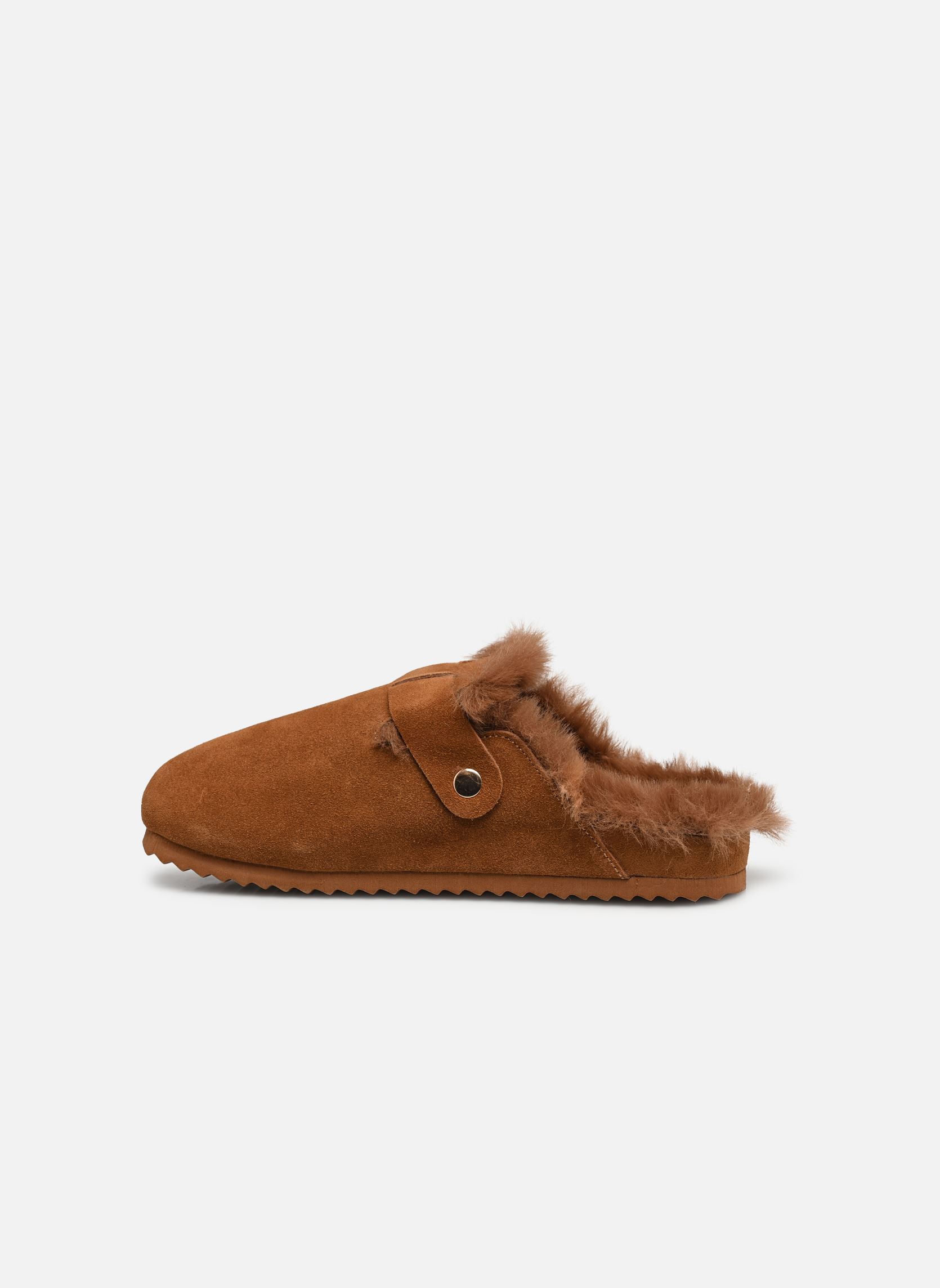 Pantofole Suede furry bio closed toe donna marrone Colors of California Pantofole Suede furry bio closed toe donna marrone COG