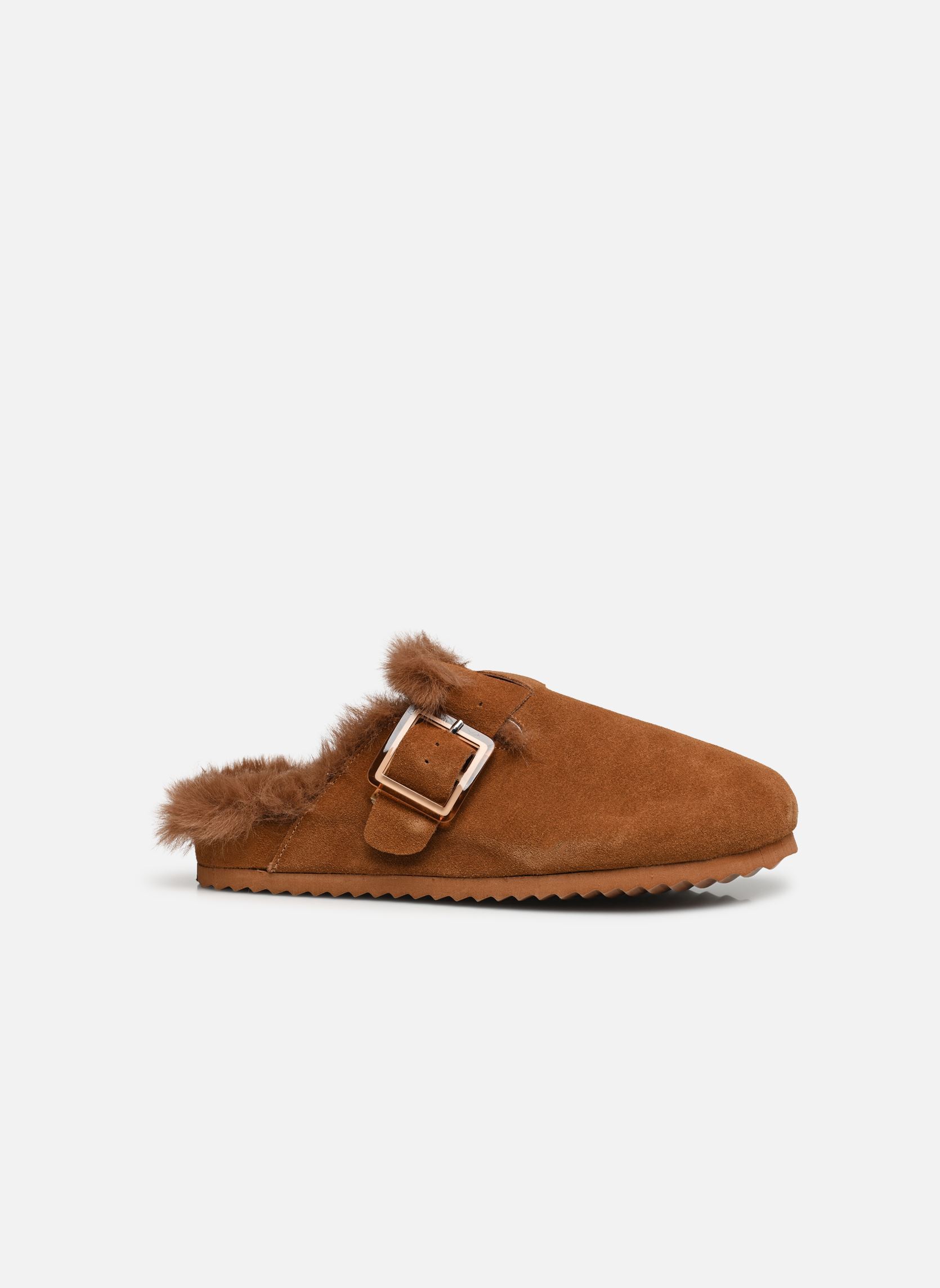 Pantofole Suede furry bio closed toe donna marrone Colors of California Pantofole Suede furry bio closed toe donna marrone COG