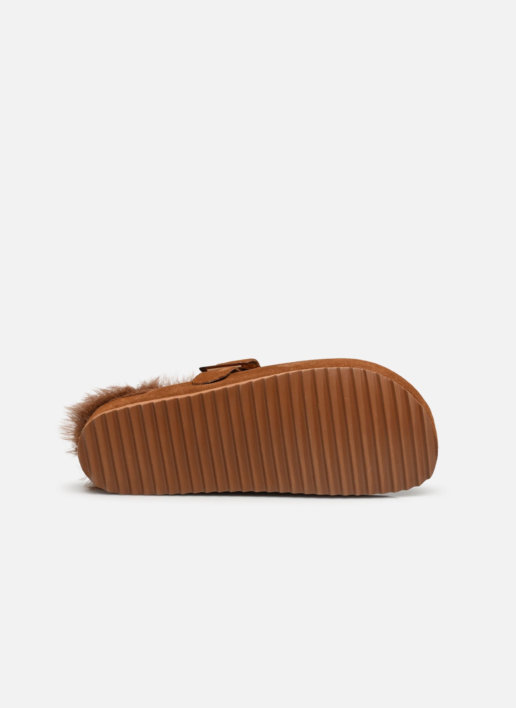 Pantofole Suede furry bio closed toe donna marrone Colors of California Pantofole Suede furry bio closed toe donna marrone COG