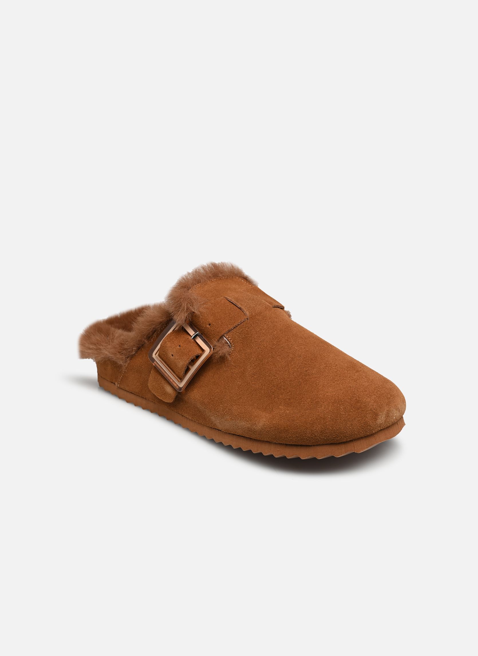 Pantofole Suede furry bio closed toe donna marrone Colors of California Pantofole Suede furry bio closed toe donna marrone COG