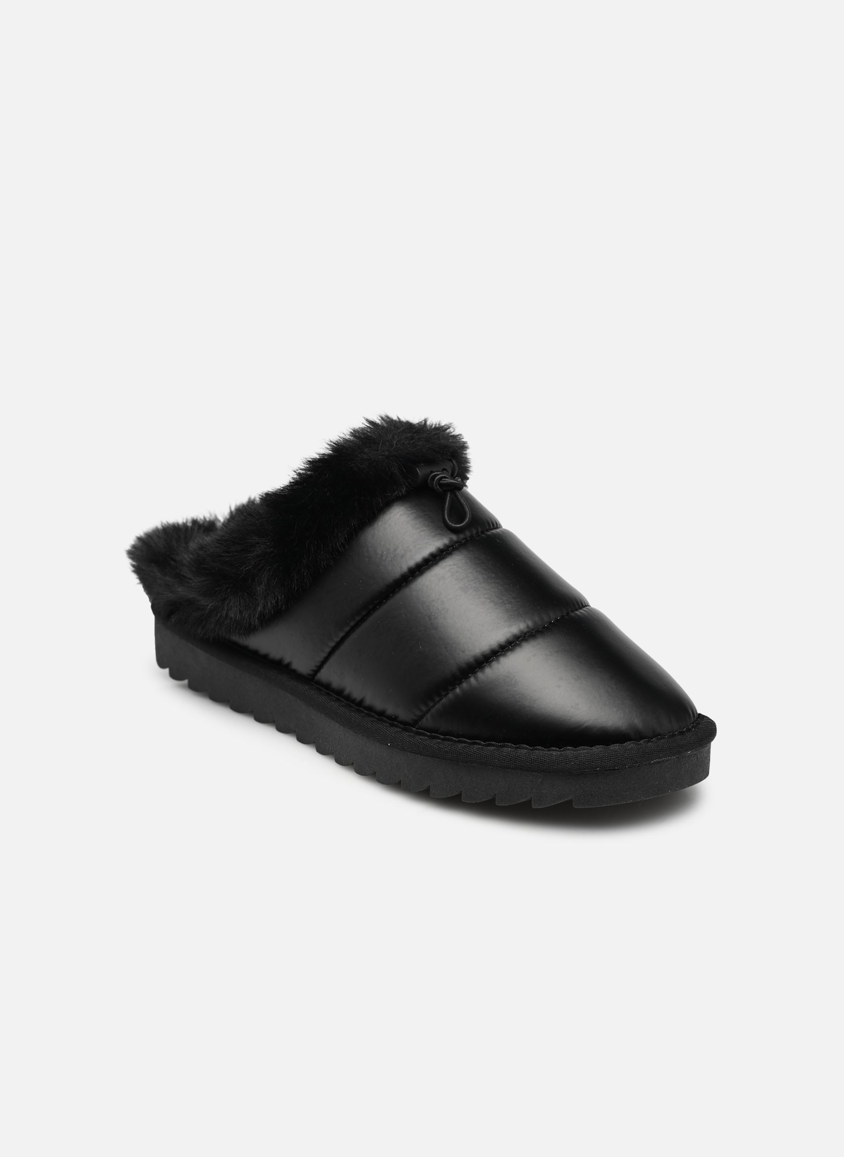 Hausschuhe Puffy Slipper nylon damen schwarz Colors of California Hausschuhe Puffy Slipper nylon damen schwarz BLACK