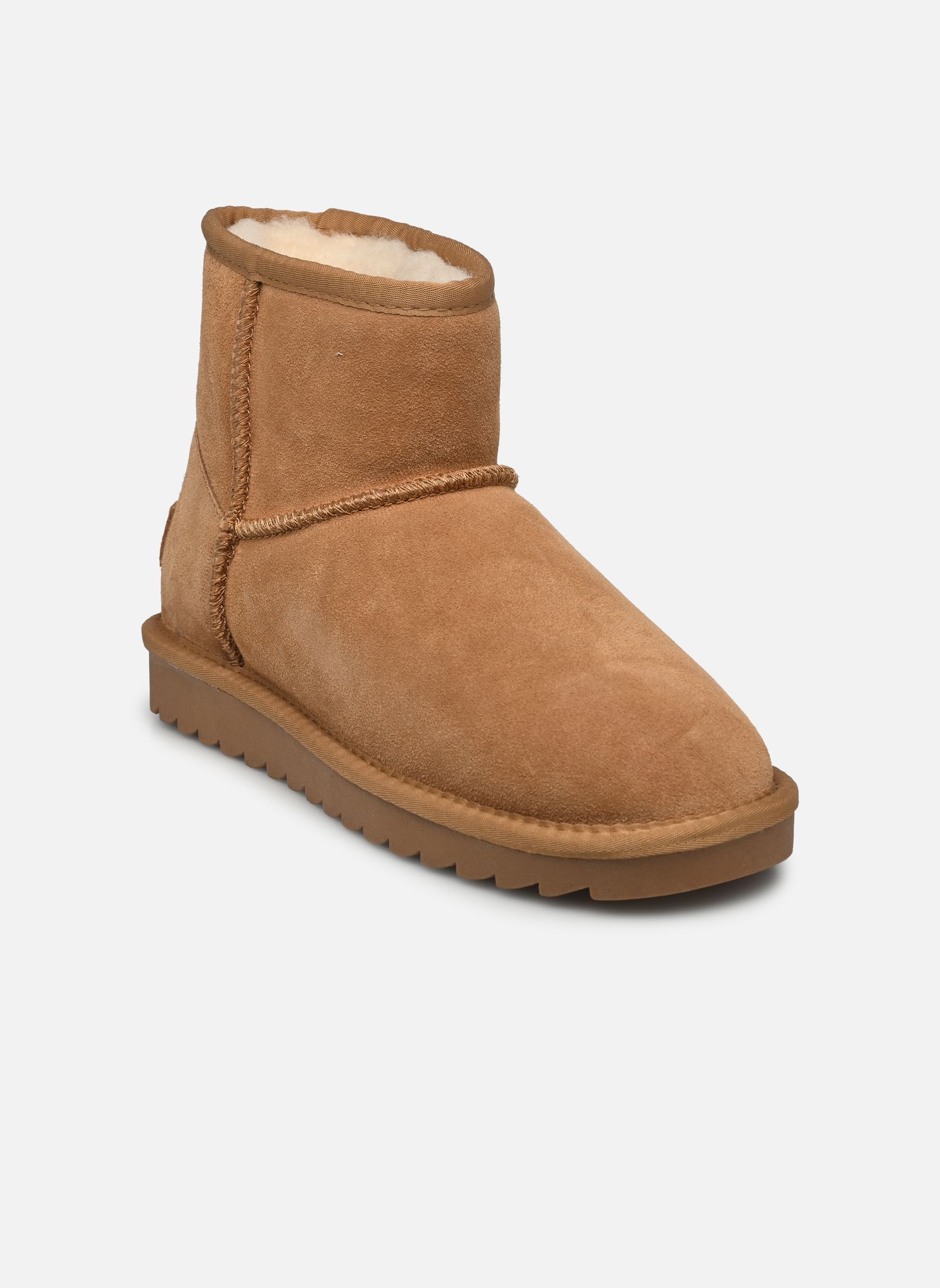 Gevoerde enkellaarsjes Winter Boot in suede dames beige Colors of California Gevoerde enkellaarsjes Winter Boot in suede dames beige TAN 2