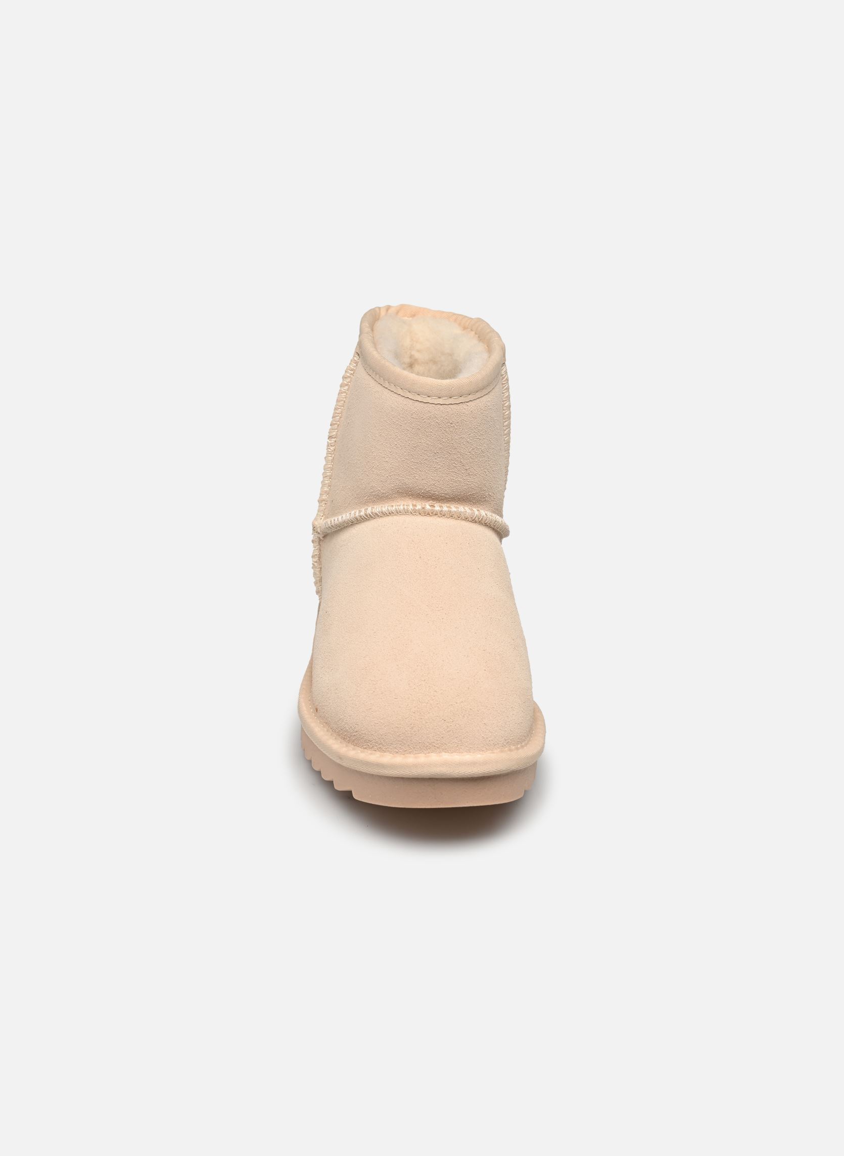 Gevoerde enkellaarsjes Winter Boot in suede dames beige Colors of California Gevoerde enkellaarsjes Winter Boot in suede dames beige OATMEAL