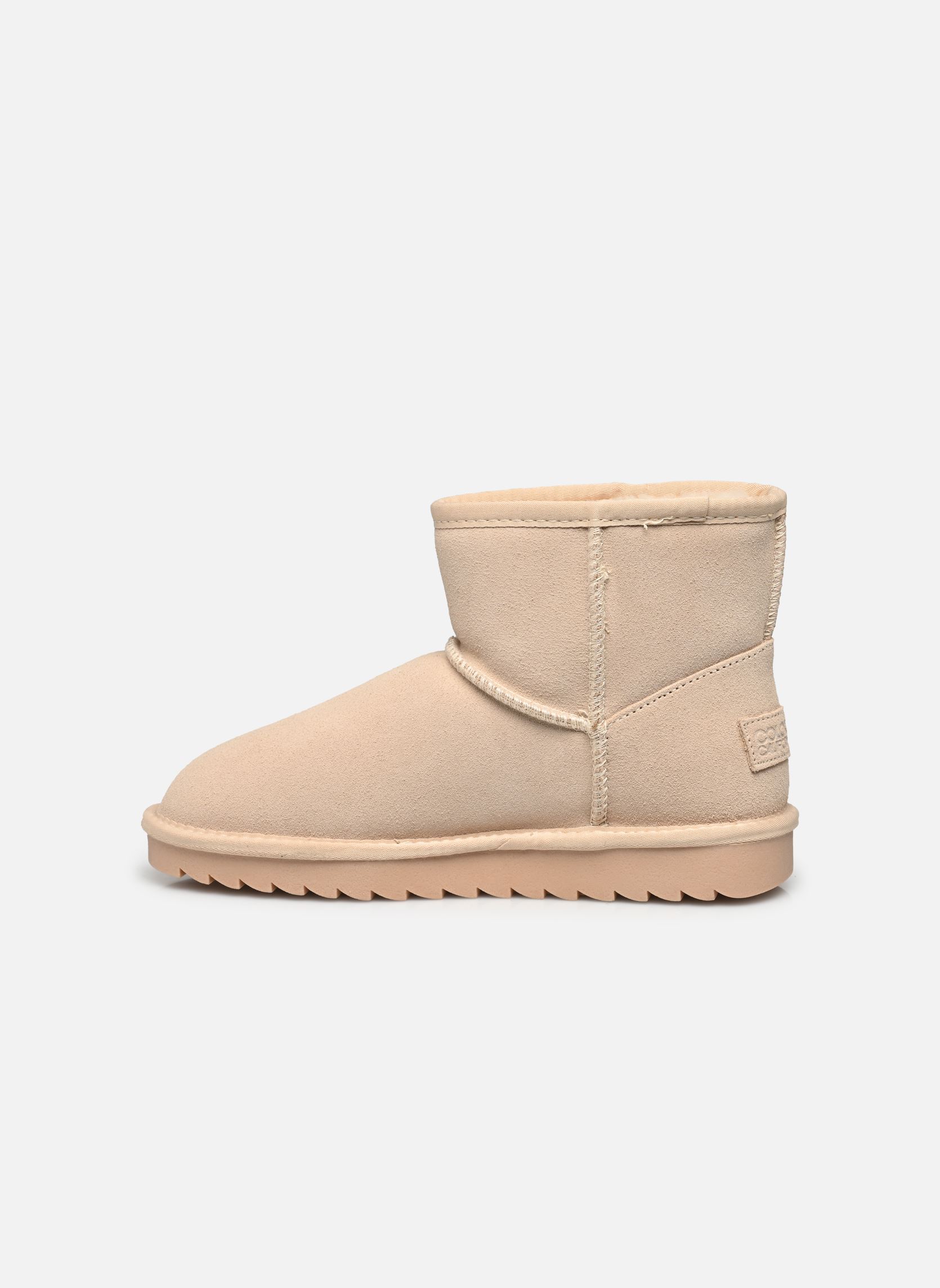 Gevoerde enkellaarsjes Winter Boot in suede dames beige Colors of California Gevoerde enkellaarsjes Winter Boot in suede dames beige OATMEAL
