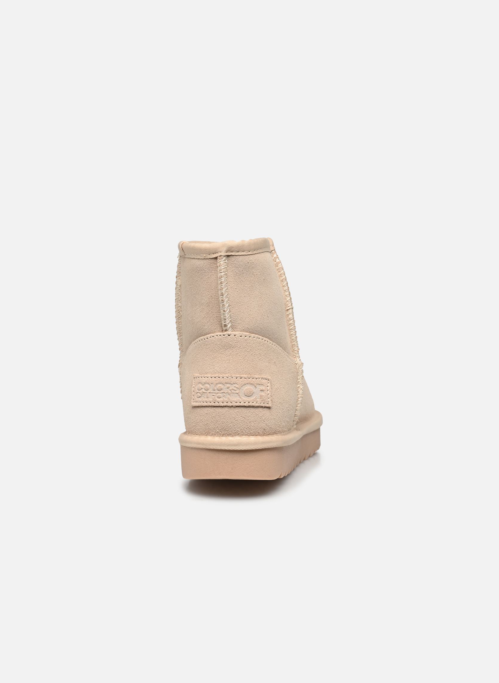 Gevoerde enkellaarsjes Winter Boot in suede dames beige Colors of California Gevoerde enkellaarsjes Winter Boot in suede dames beige OATMEAL
