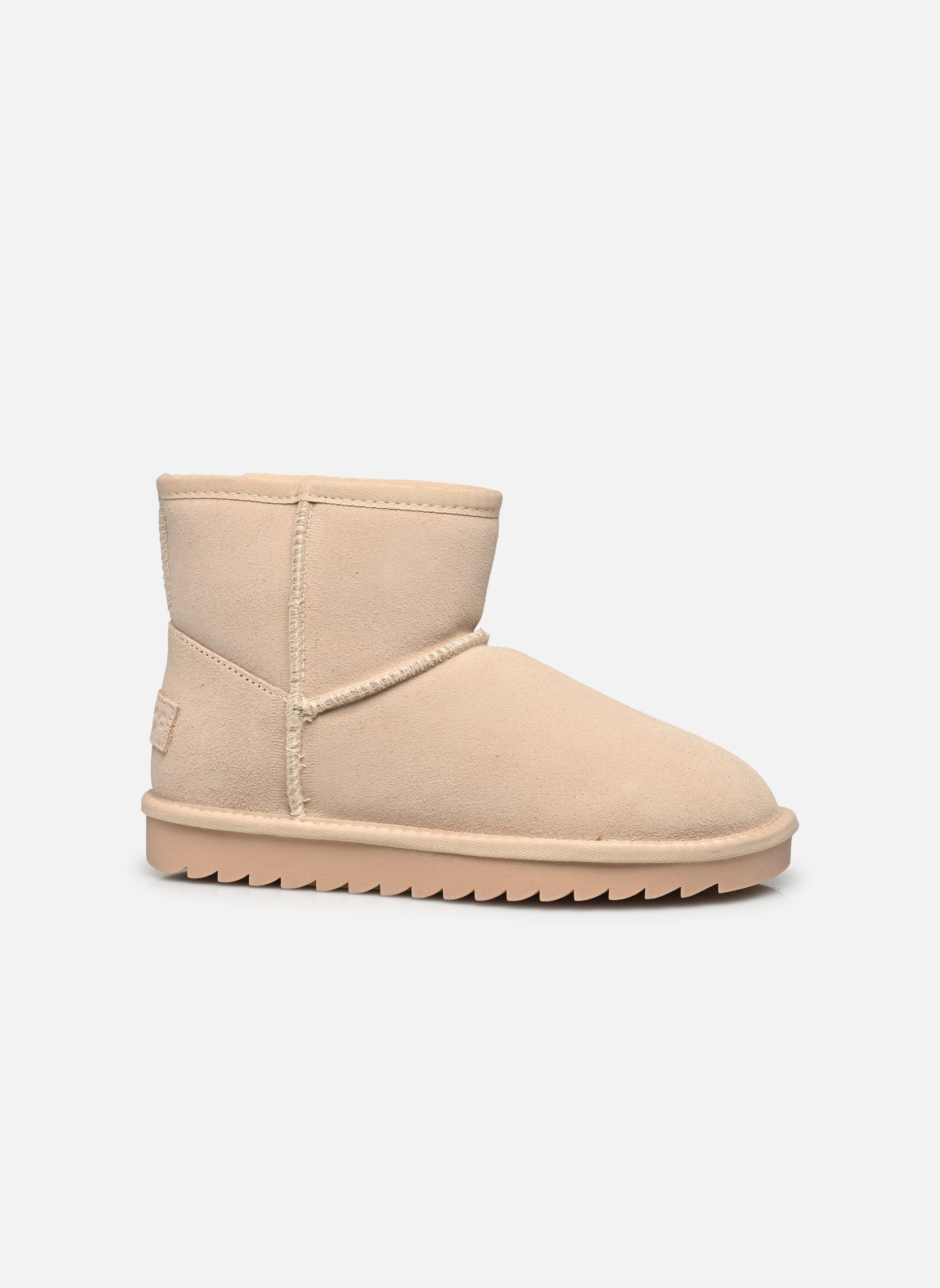 Gevoerde enkellaarsjes Winter Boot in suede dames beige Colors of California Gevoerde enkellaarsjes Winter Boot in suede dames beige OATMEAL