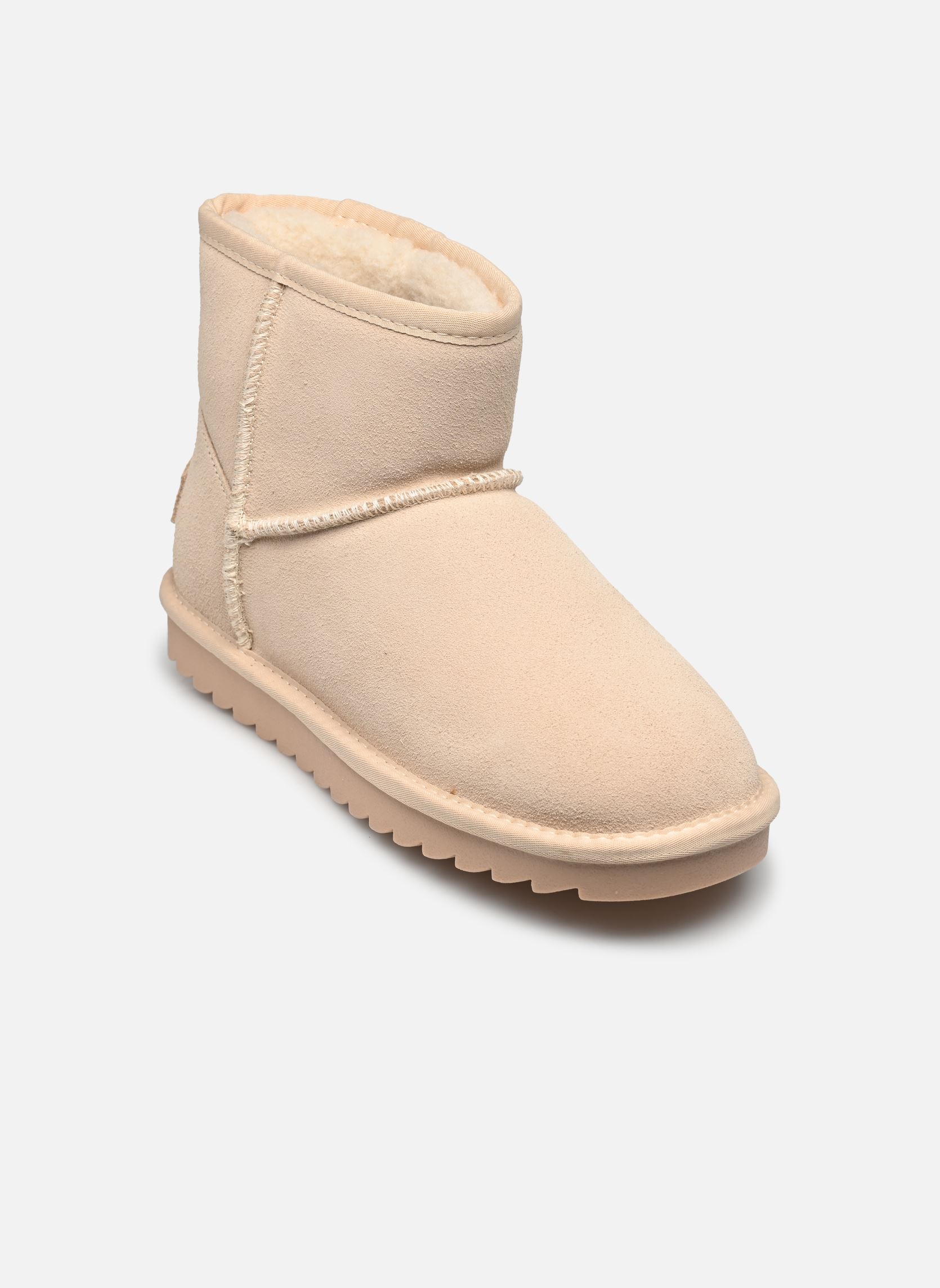 Gevoerde enkellaarsjes Winter Boot in suede dames beige Colors of California Gevoerde enkellaarsjes Winter Boot in suede dames beige OATMEAL