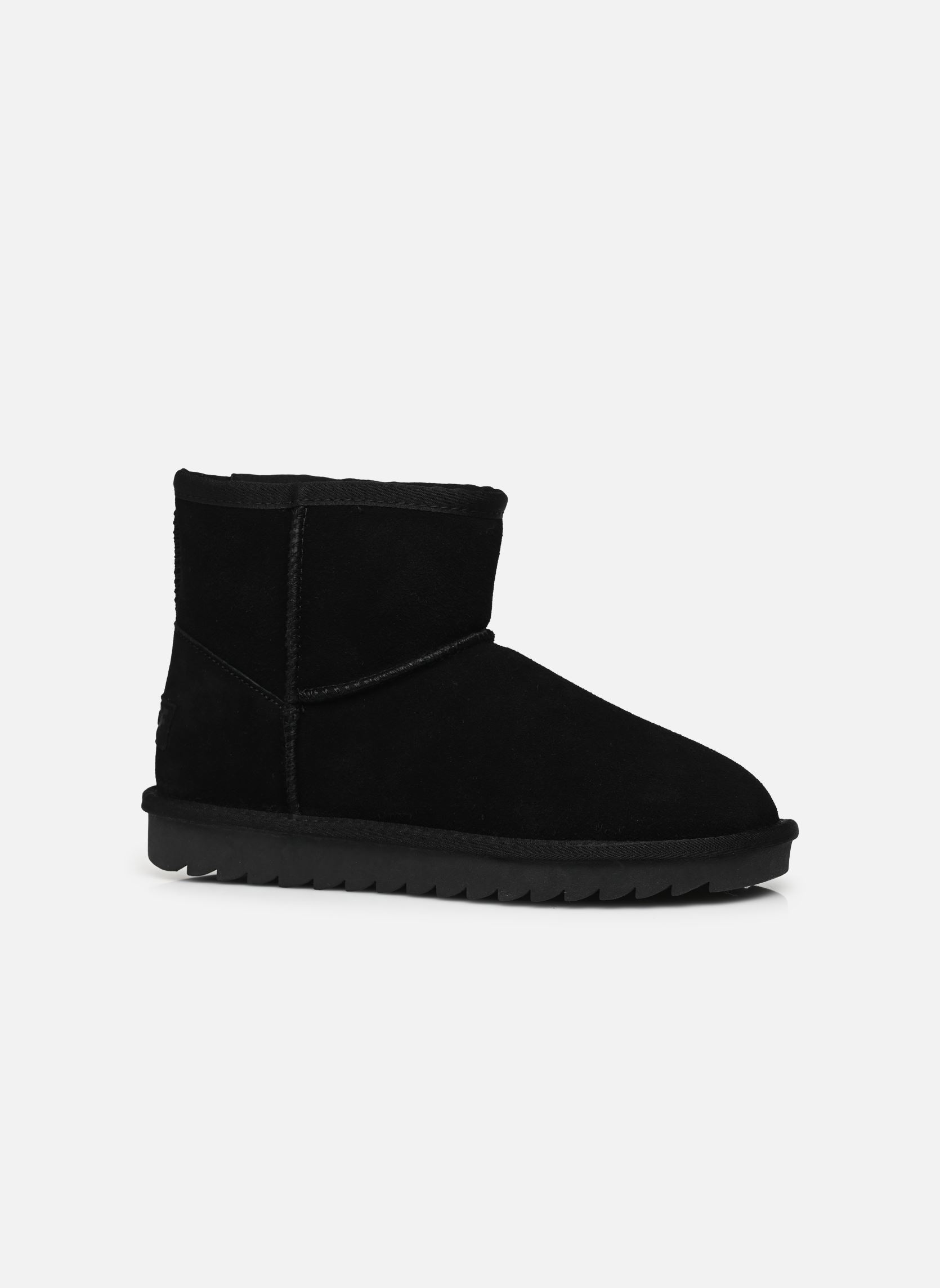 Gevoerde enkellaarsjes Winter Boot in suede dames zwart Colors of California Gevoerde enkellaarsjes Winter Boot in suede dames zwart BLACK 2