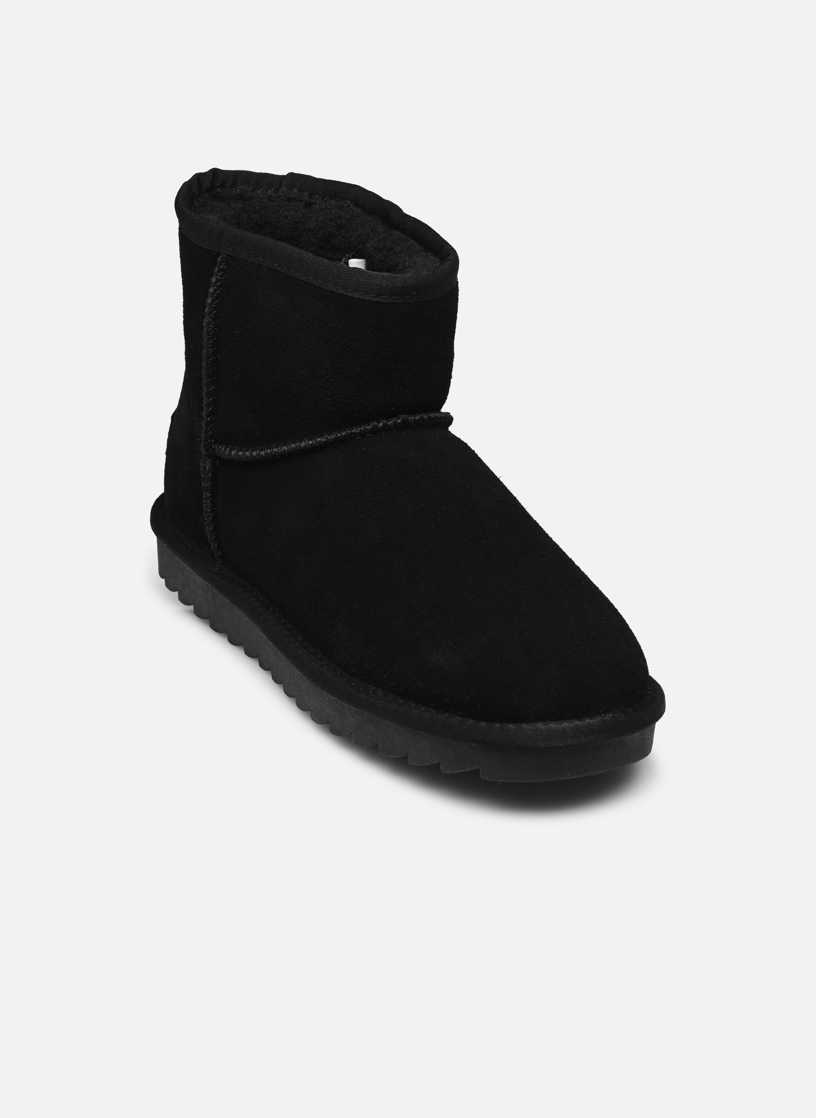 Gevoerde enkellaarsjes Winter Boot in suede dames zwart Colors of California Gevoerde enkellaarsjes Winter Boot in suede dames zwart BLACK 2