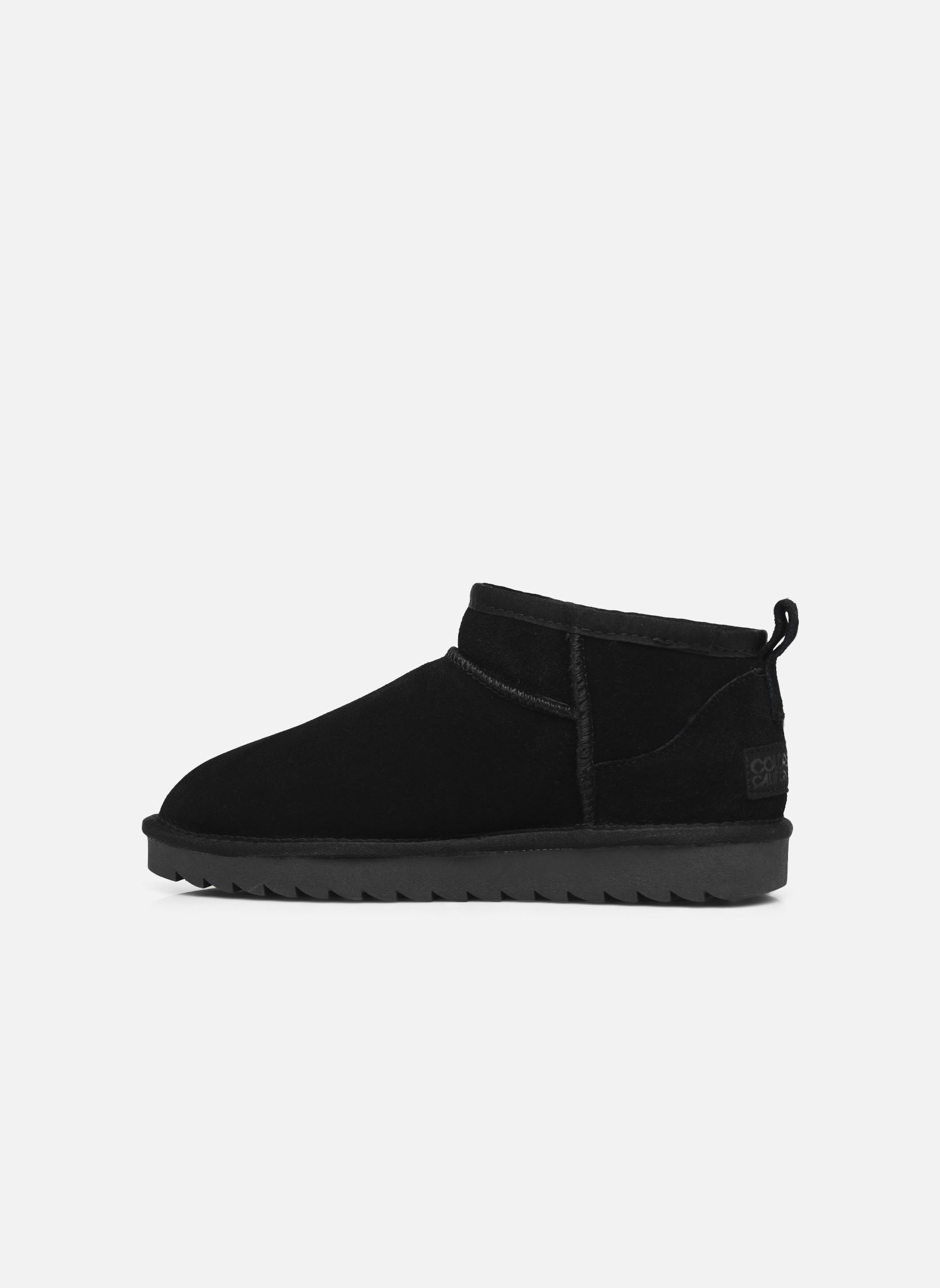 Gevoerde enkellaarsjes Short Winter boot in suede dames zwart Colors of California Gevoerde enkellaarsjes Short Winter boot in suede dames zwart BLACK