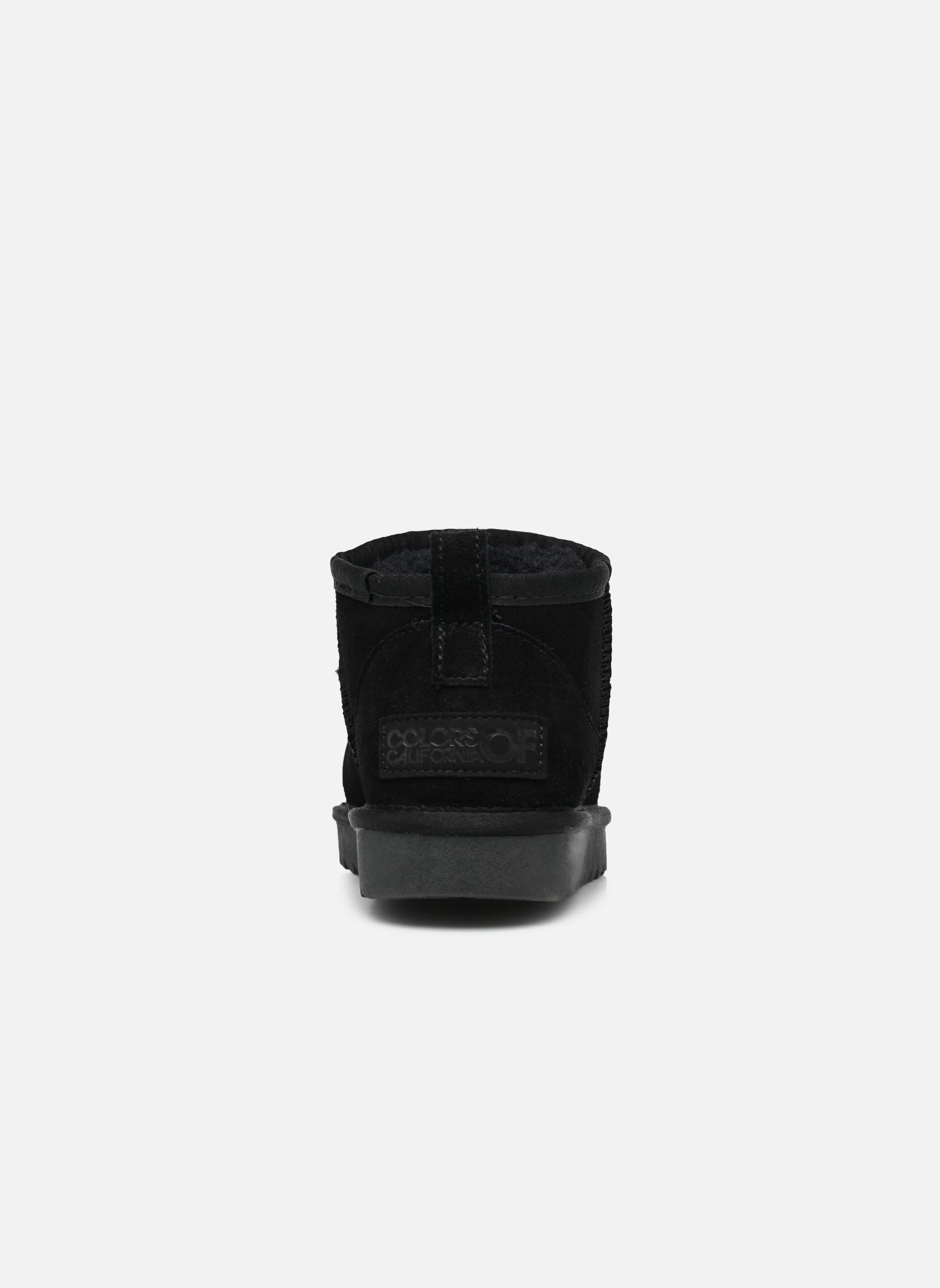 Gevoerde enkellaarsjes Short Winter boot in suede dames zwart Colors of California Gevoerde enkellaarsjes Short Winter boot in suede dames zwart BLACK