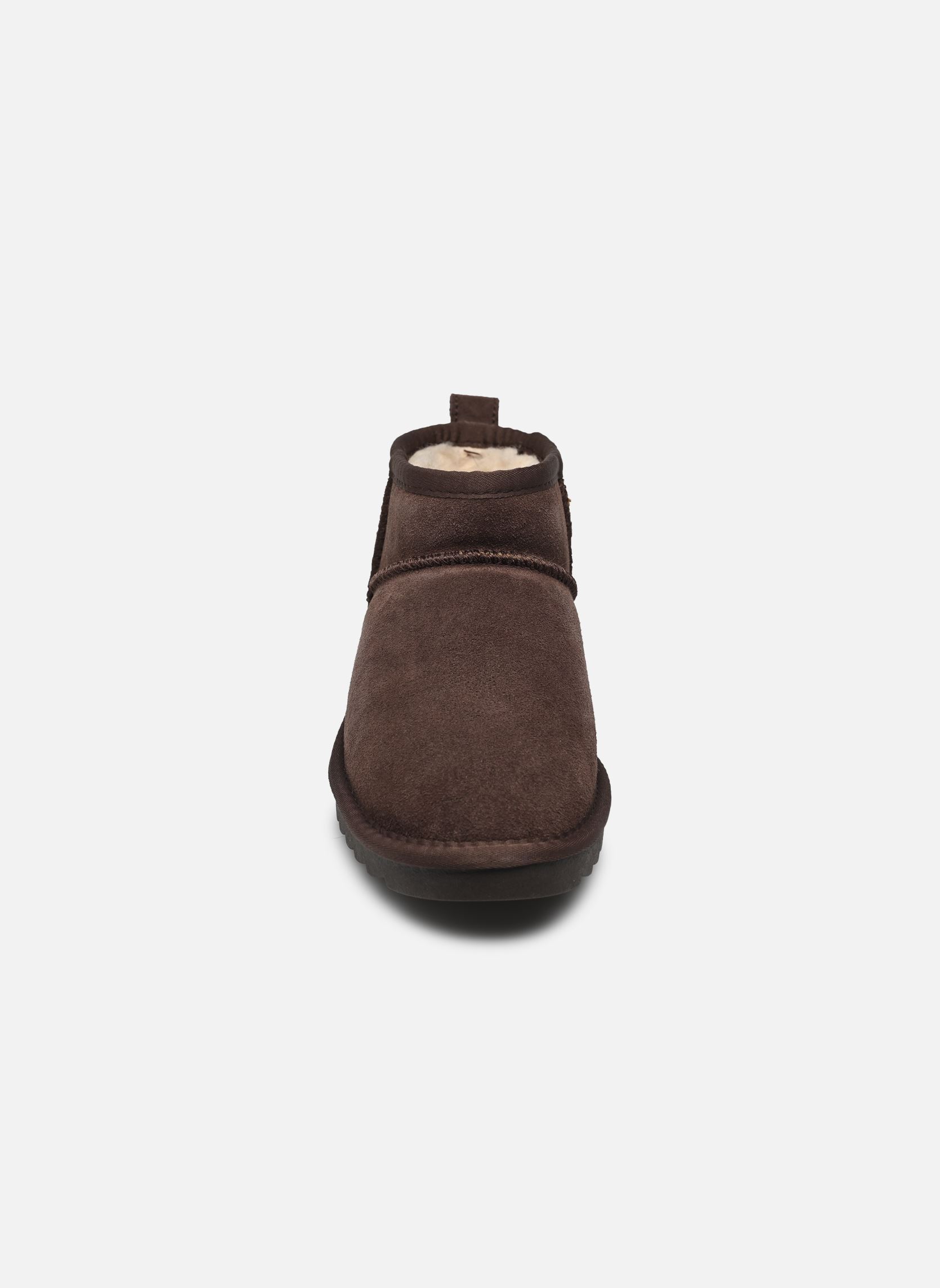 Gevoerde enkellaarsjes Short Winter boot in suede dames bruin Colors of California Gevoerde enkellaarsjes Short Winter boot in suede dames bruin MOKA