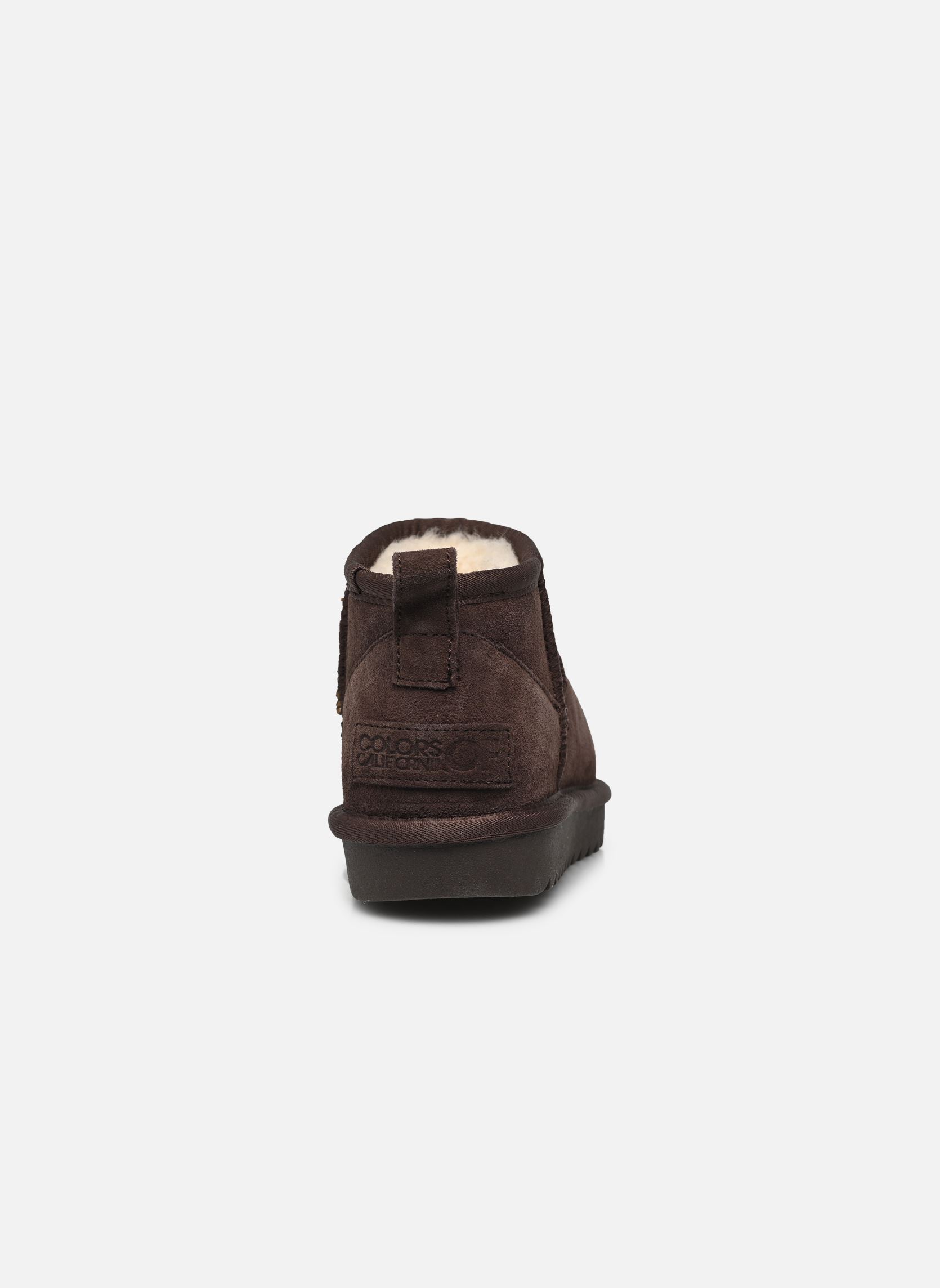 Gevoerde enkellaarsjes Short Winter boot in suede dames bruin Colors of California Gevoerde enkellaarsjes Short Winter boot in suede dames bruin MOKA
