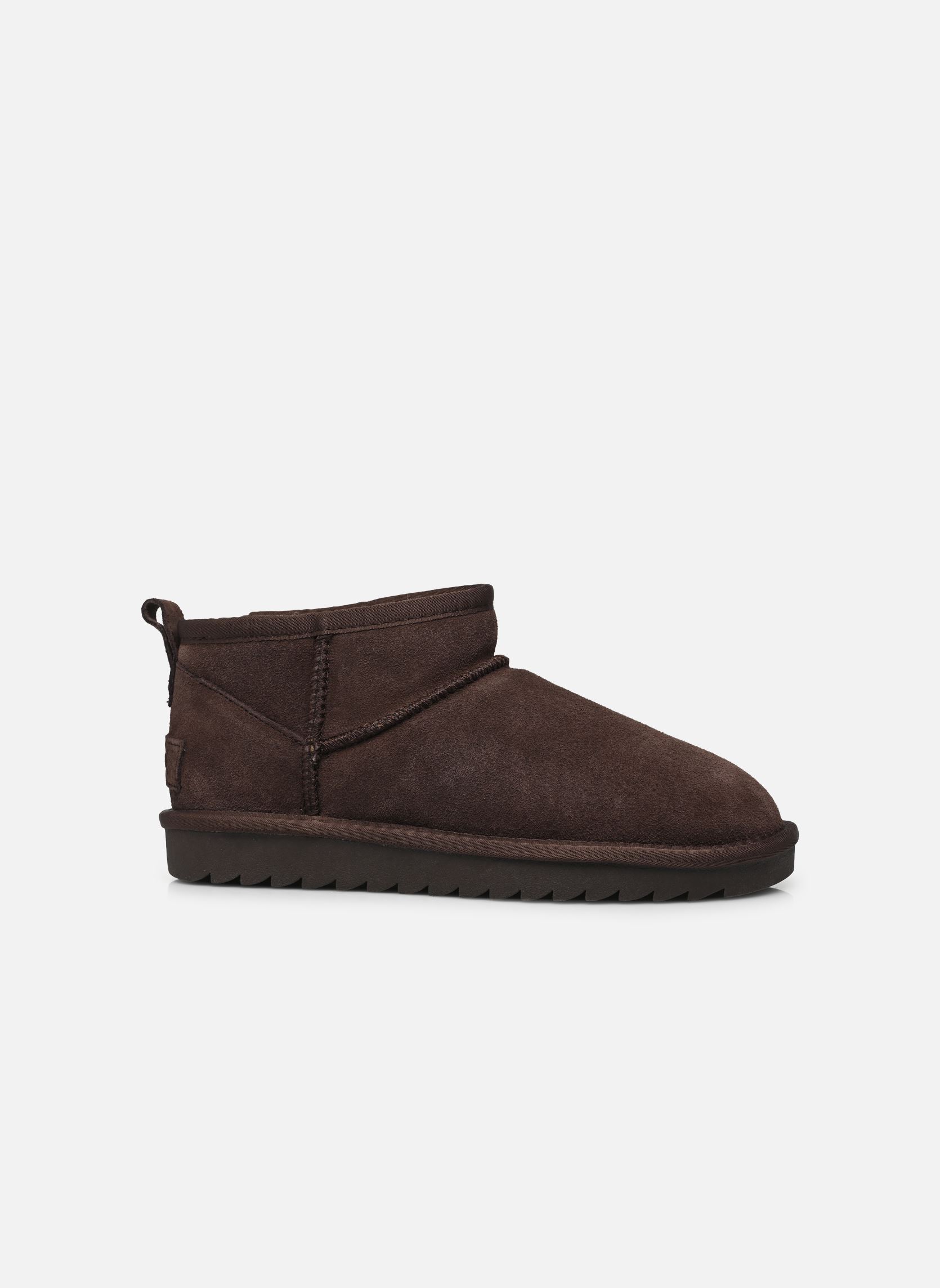 Gevoerde enkellaarsjes Short Winter boot in suede dames bruin Colors of California Gevoerde enkellaarsjes Short Winter boot in suede dames bruin MOKA