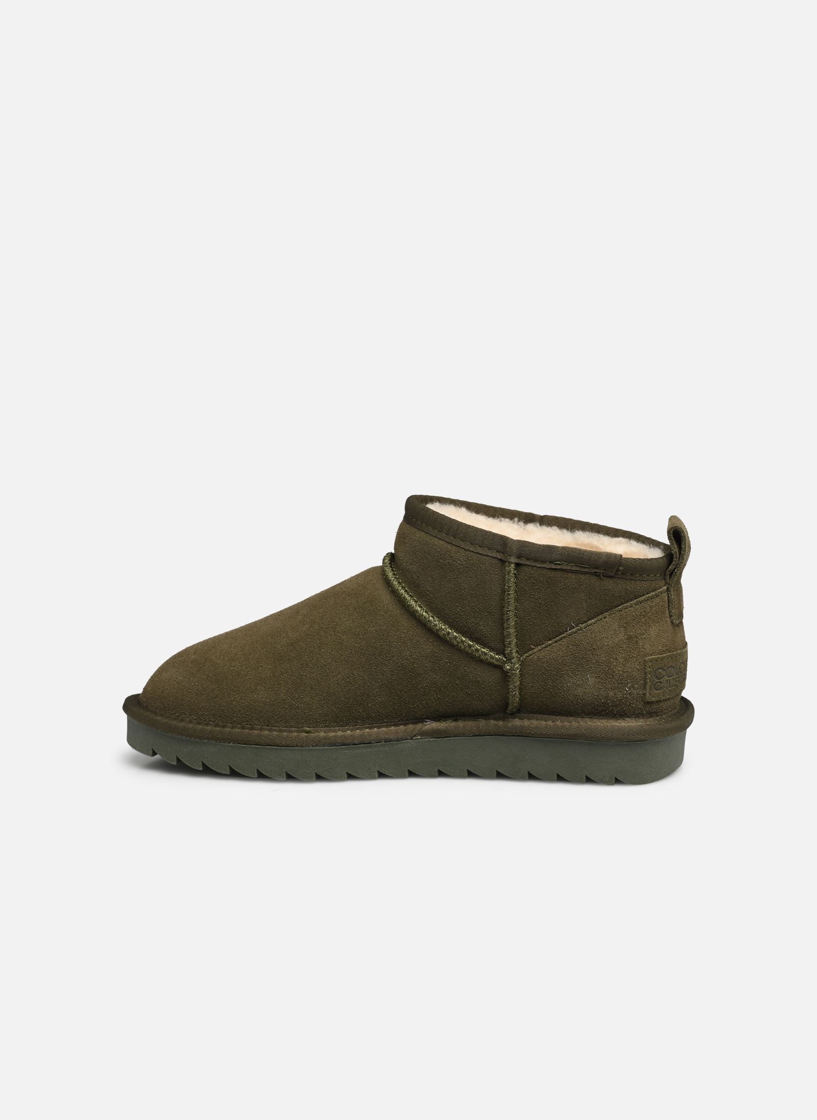 Gefütterte Stiefeletten Short Winter boot in suede damen grün Colors of California Gefütterte Stiefeletten Short Winter boot in suede damen grün MILITARY