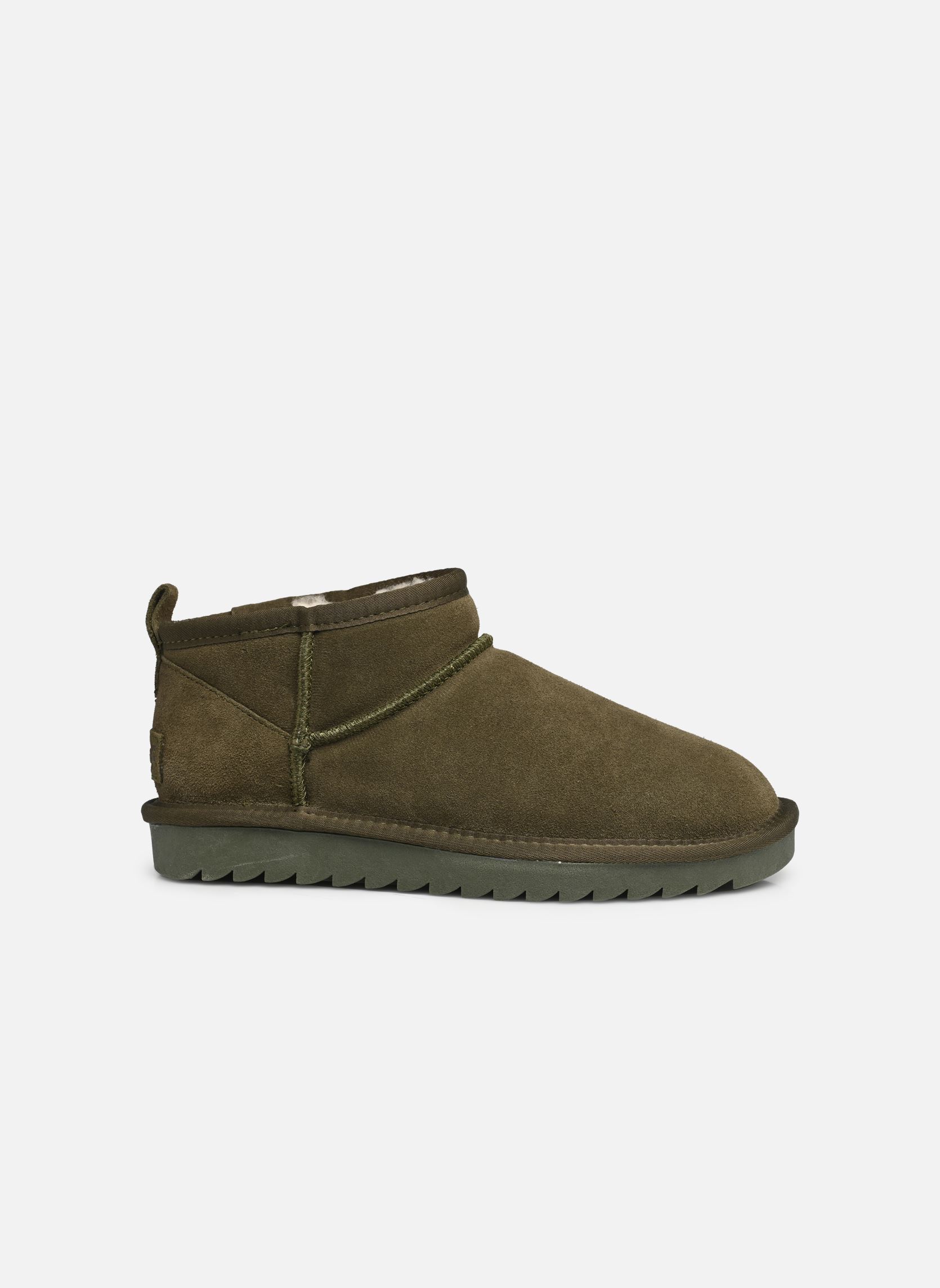 Gefütterte Stiefeletten Short Winter boot in suede damen grün Colors of California Gefütterte Stiefeletten Short Winter boot in suede damen grün MILITARY