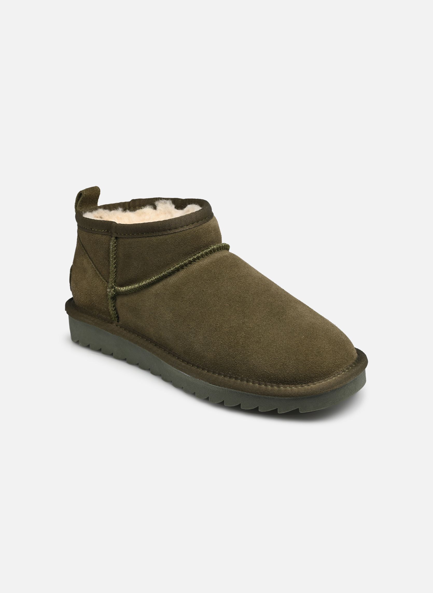 Gefütterte Stiefeletten Short Winter boot in suede damen grün Colors of California Gefütterte Stiefeletten Short Winter boot in suede damen grün MILITARY