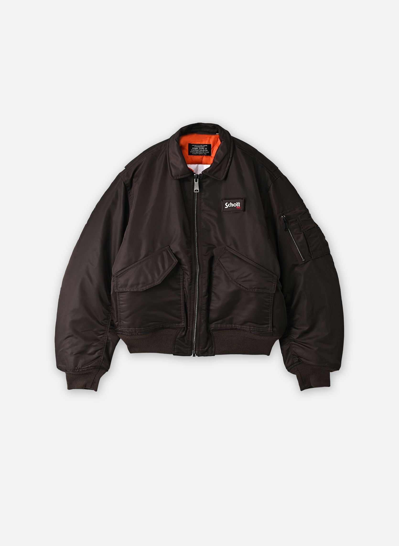 Blousons Blouson Cwu Original Oversize homme marron Schott Blousons Blouson Cwu Original Oversize homme marron DARK BROWN