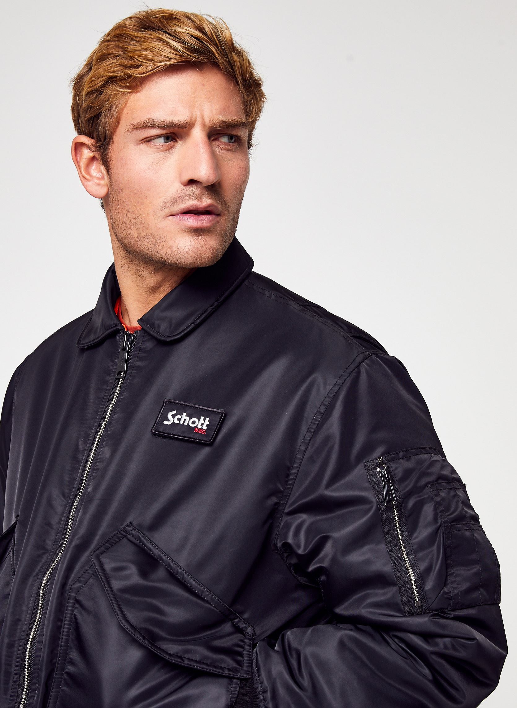 Blousons Blouson Cwu Original Oversize homme noir Schott Blousons Blouson Cwu Original Oversize homme noir BLACK