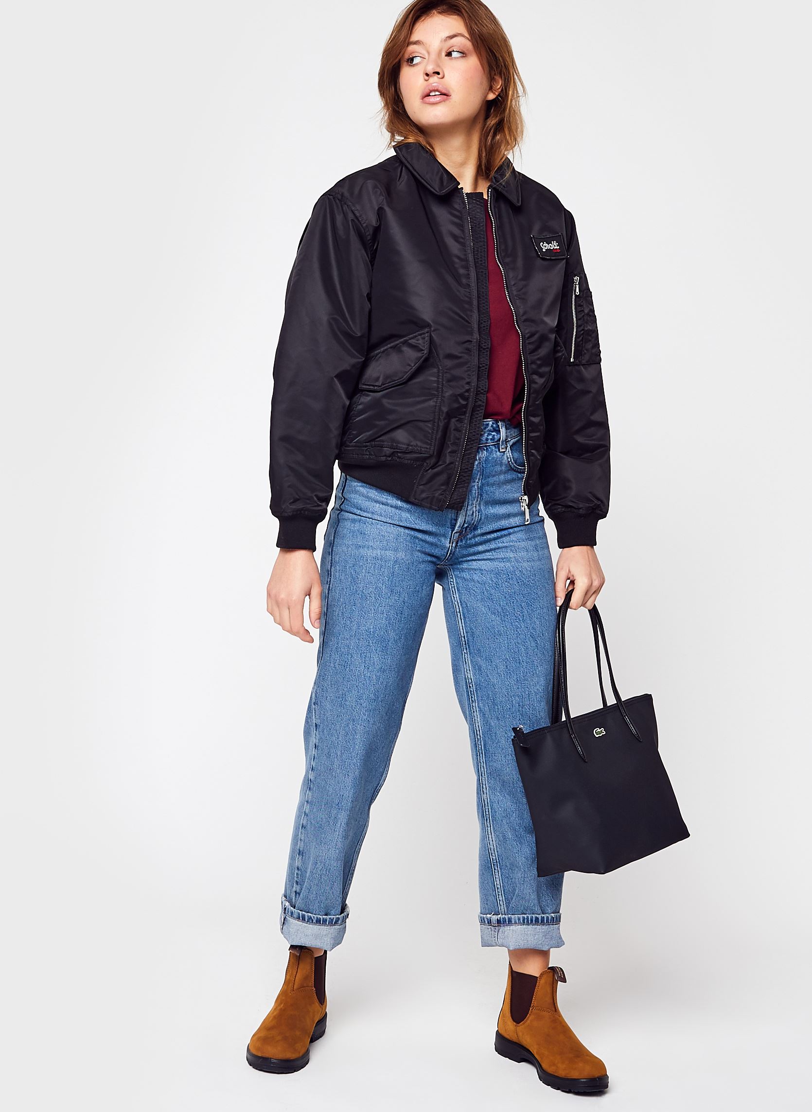 Blousons Bomber Cwu Femme-DANWRS femme noir Schott Blousons Bomber Cwu Femme-DANWRS femme noir BLACK
