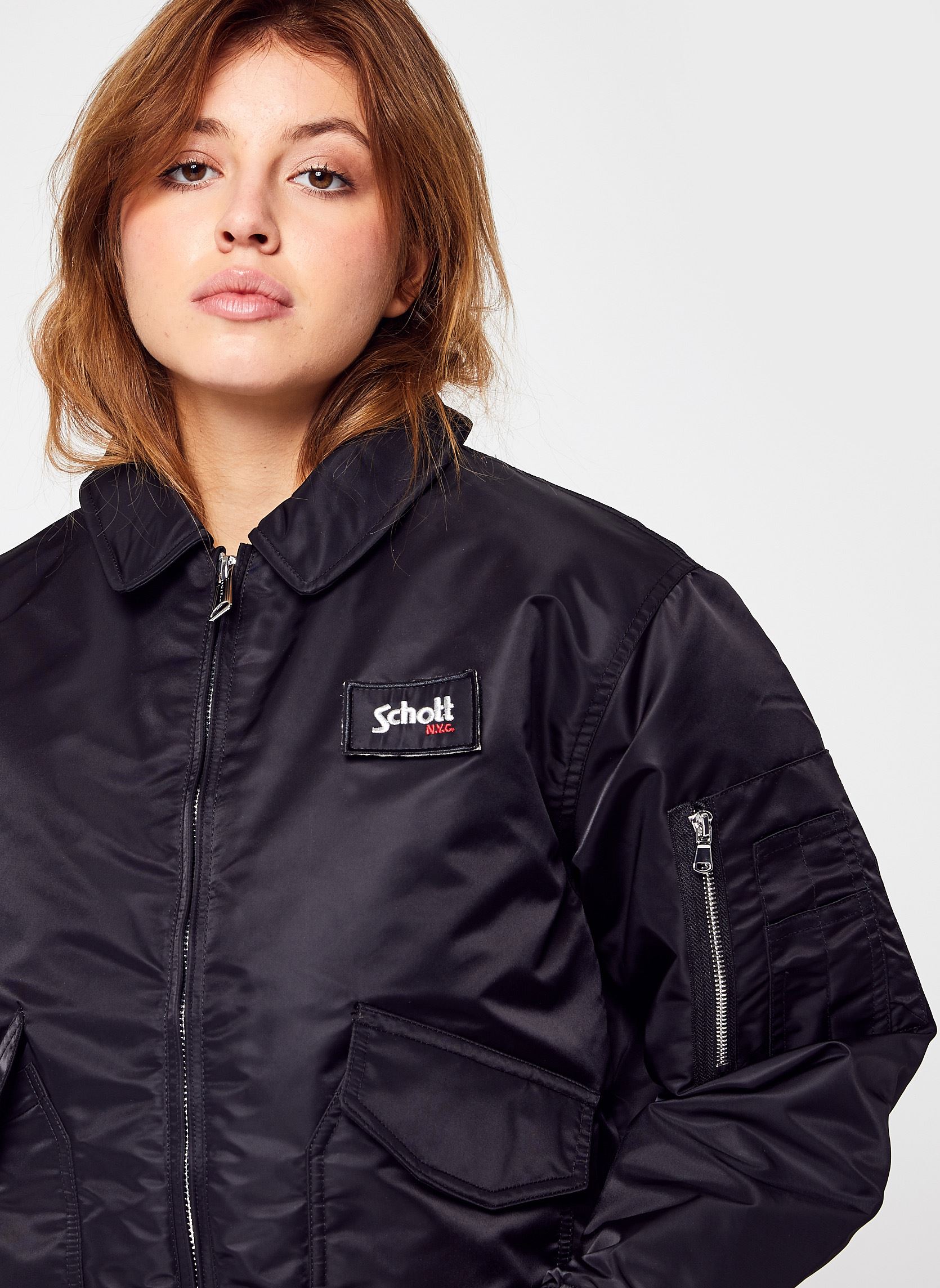 Blousons Bomber Cwu Femme-DANWRS femme noir Schott Blousons Bomber Cwu Femme-DANWRS femme noir BLACK